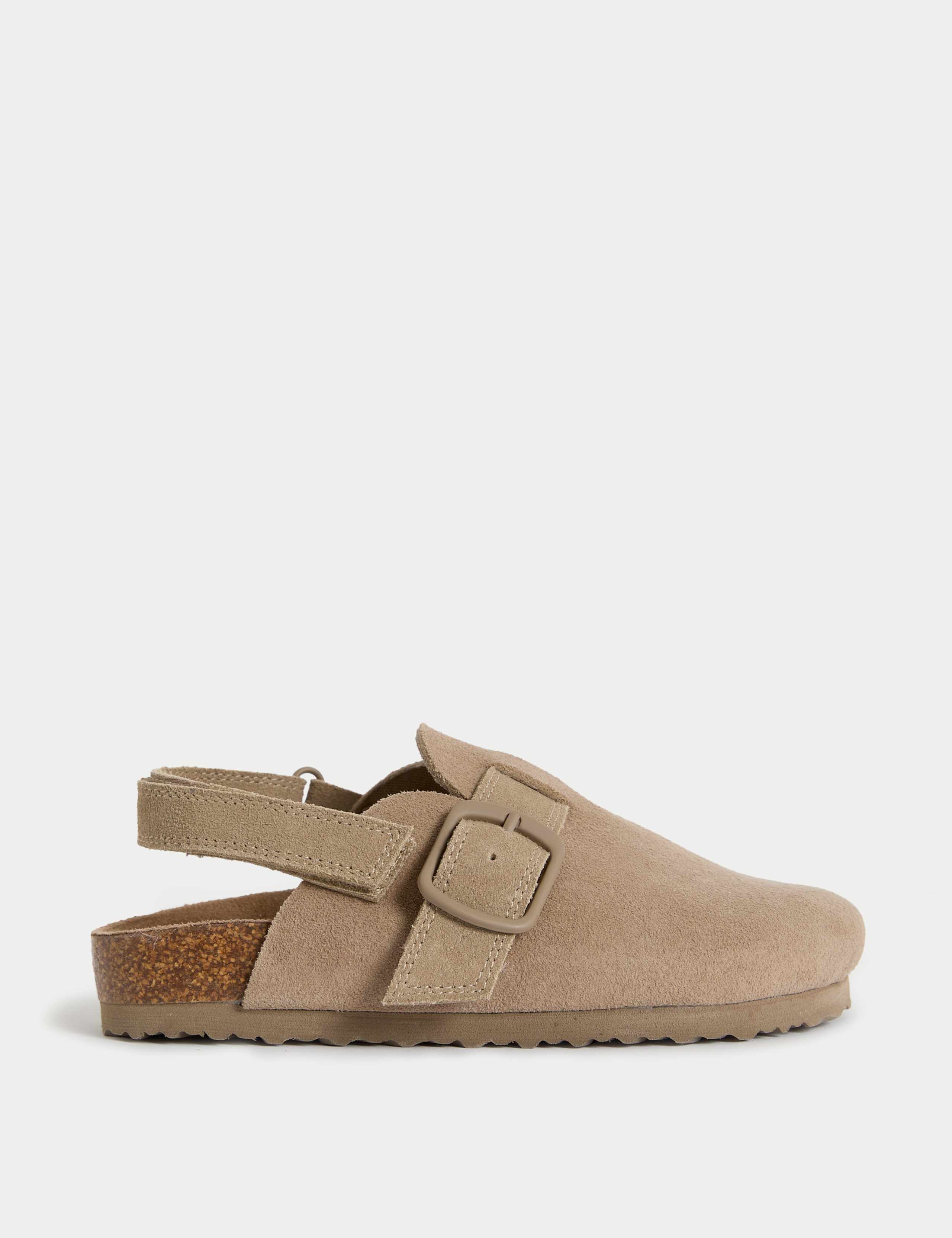 Kids Suede Riptape Clogs (4 Small - 2 Large)