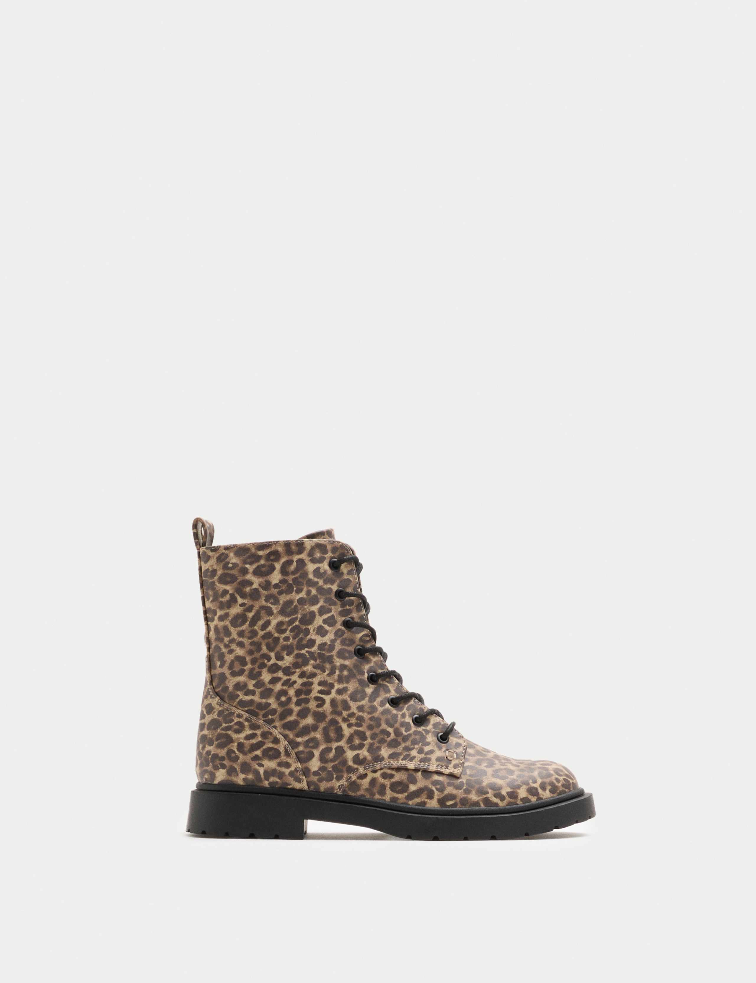 Kids' Leopard Print Ankle Boots (4 Small - 6 Large)