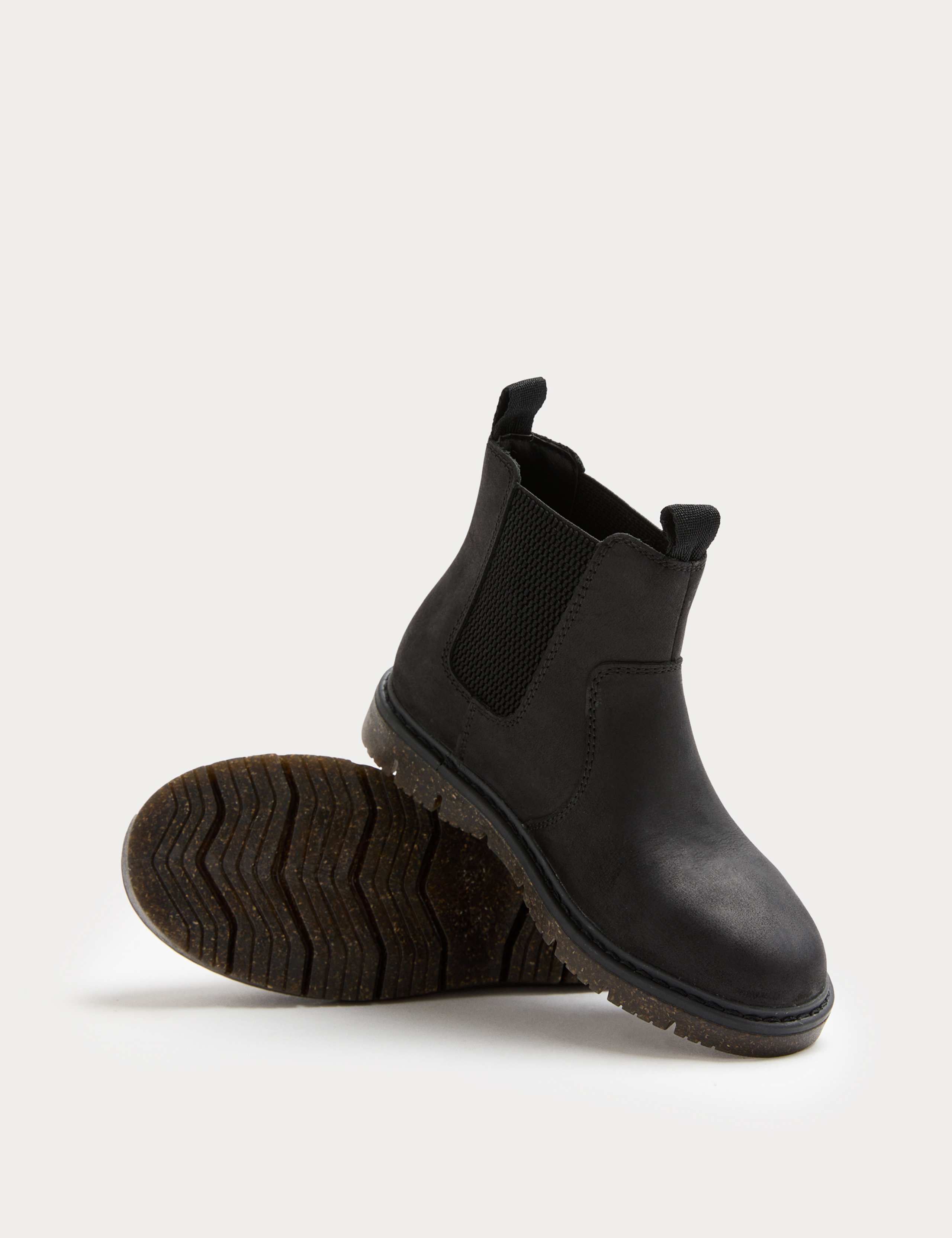 Kids' Leather Plain Chelsea Boots (4 Small - 7 Large)