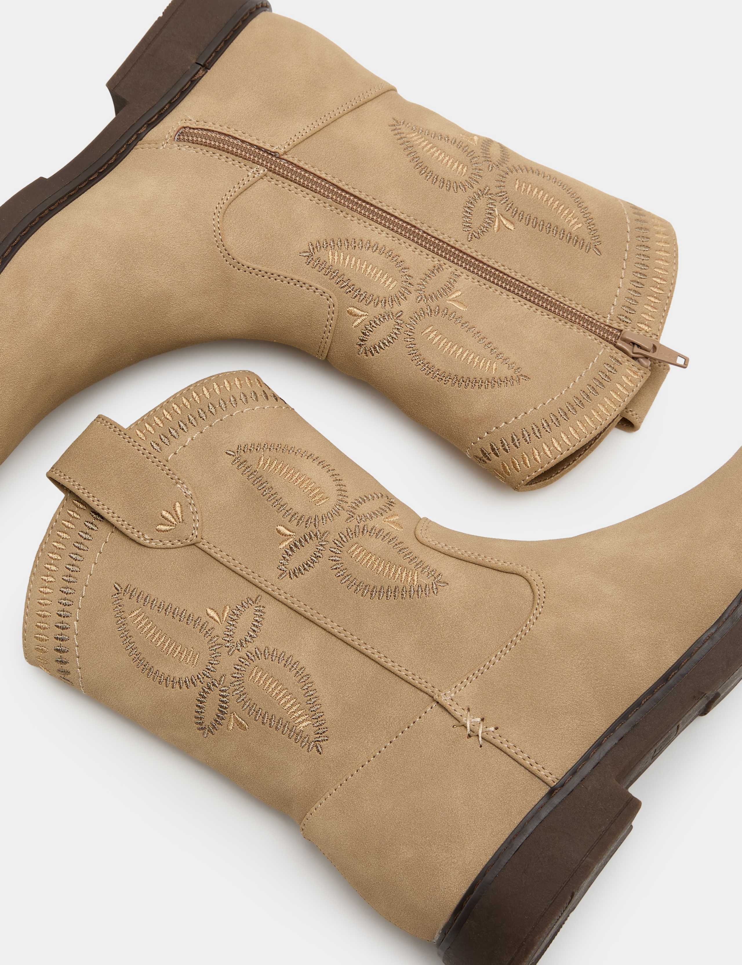 Kids' Western Mid Calf Boots (4 Small-6 Large)