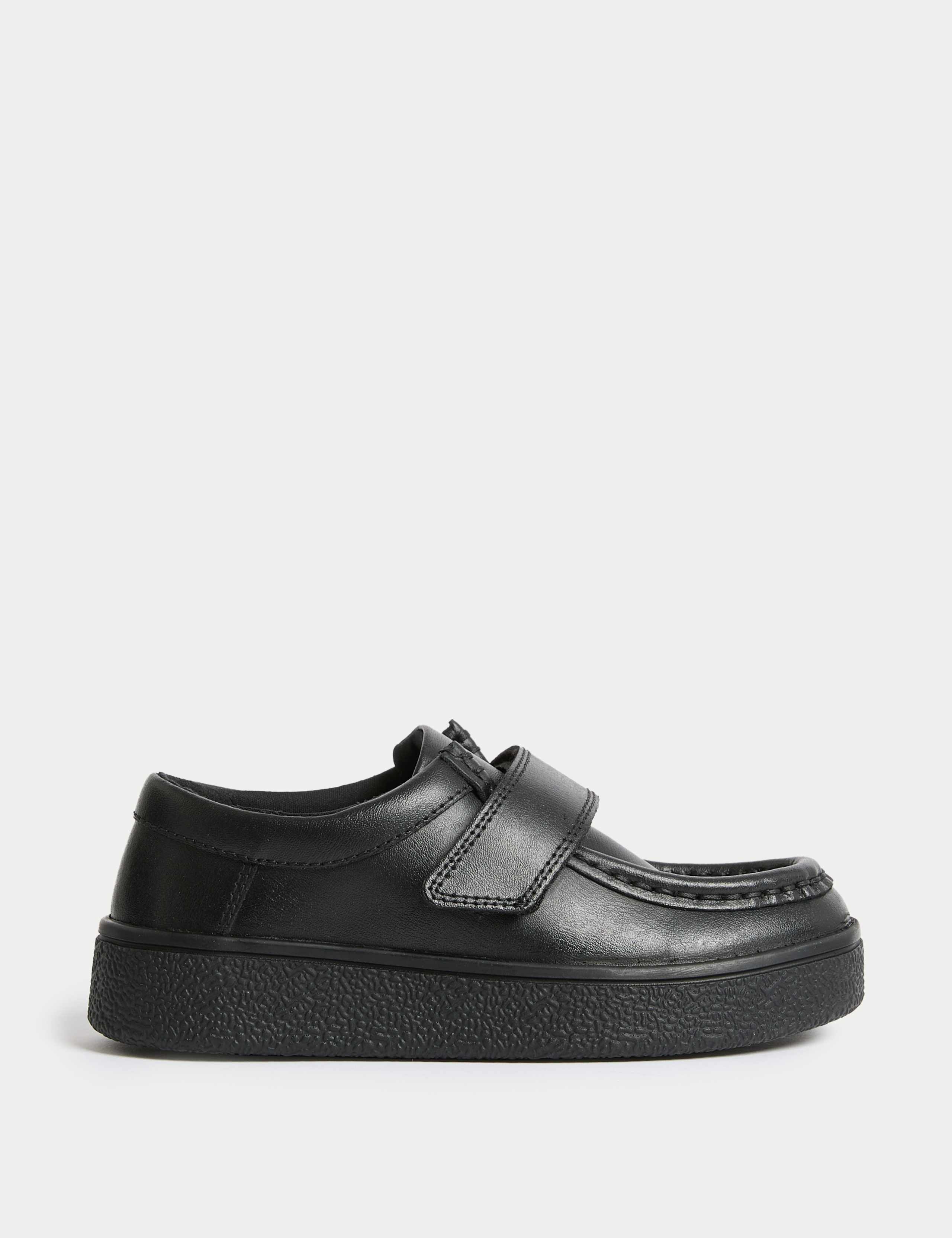 Kids Leather Apron Front School Shoes (8 Small-2 Large)
