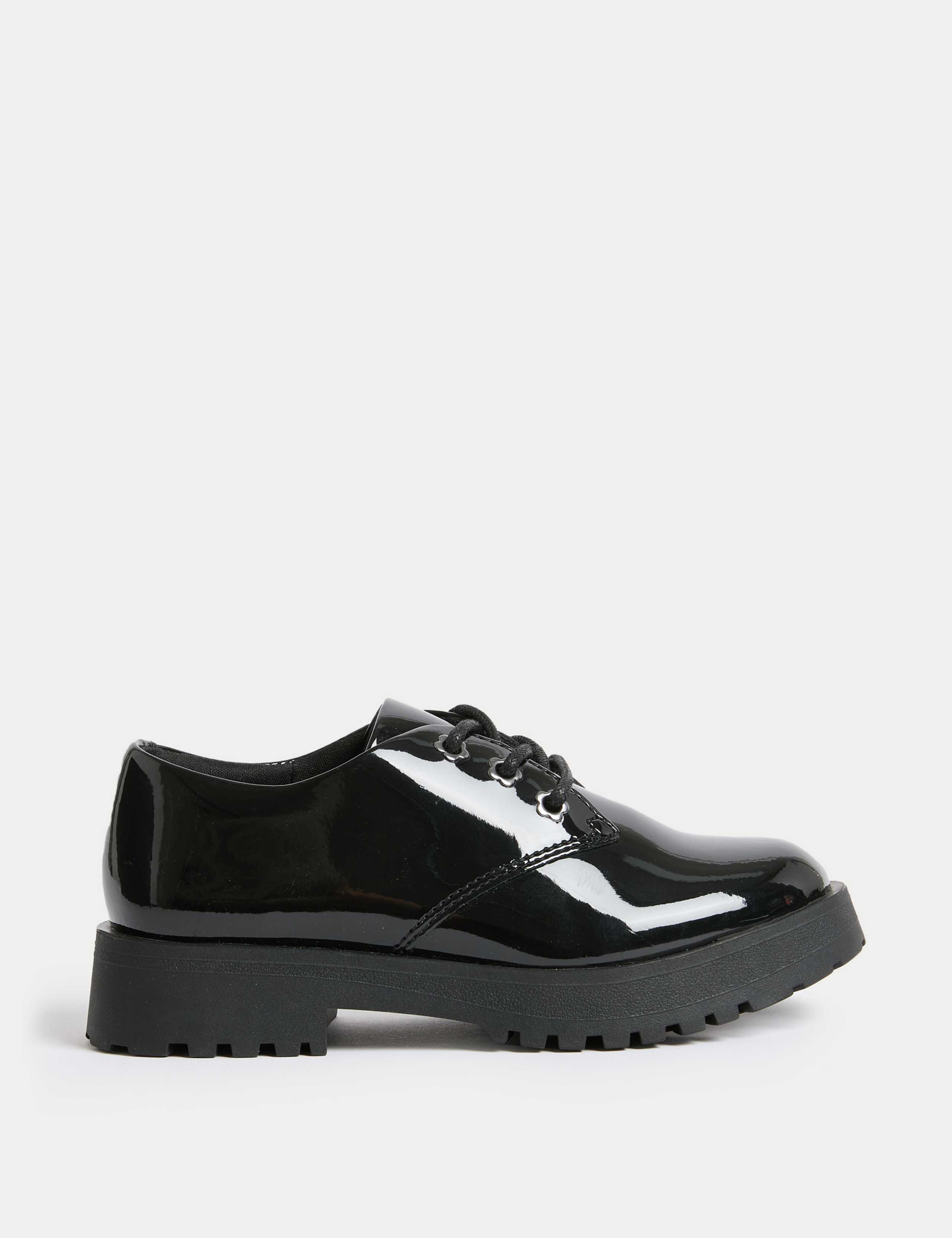 Kids' Leather Patent School Shoes (8 Small - 2 Large)
