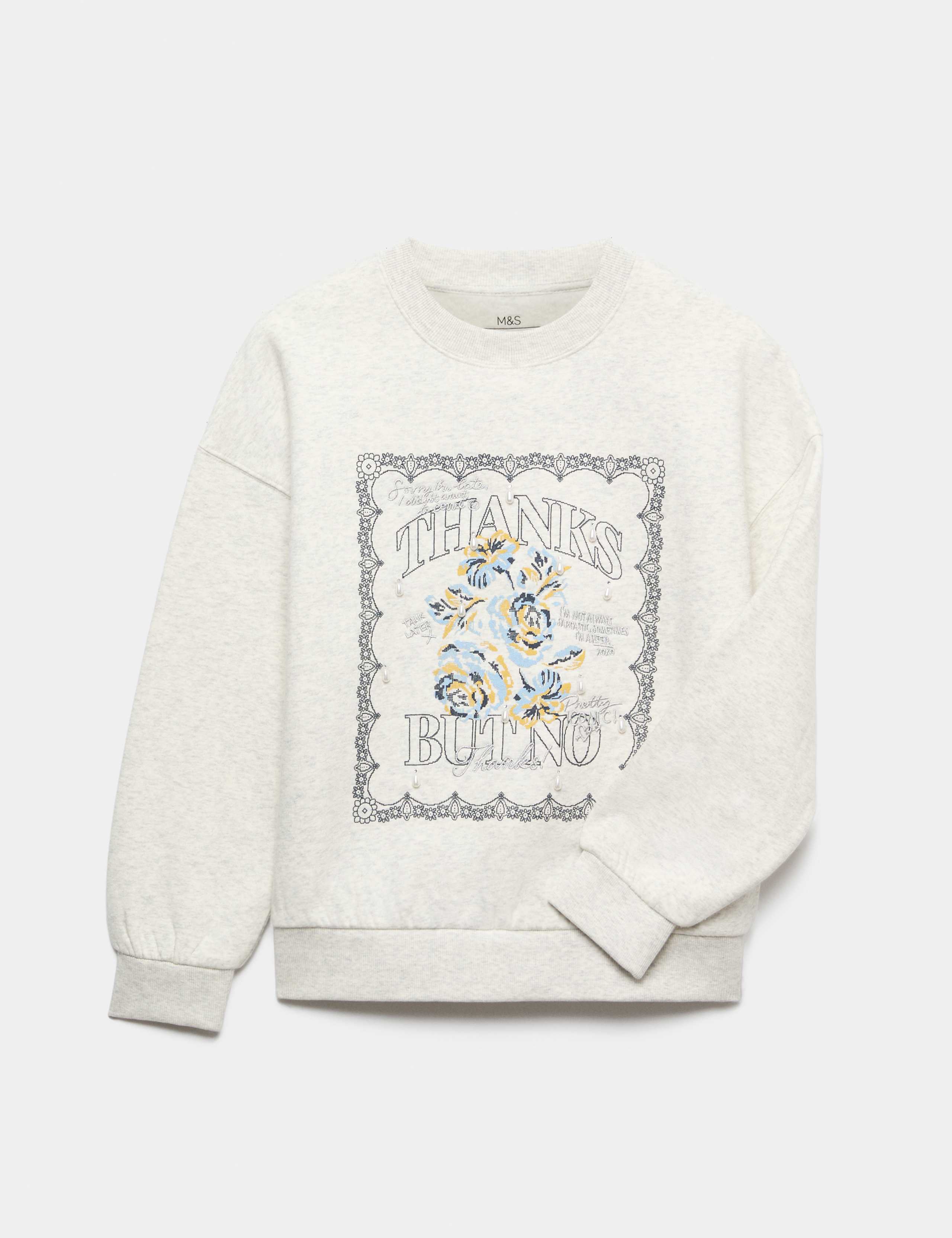 Cotton Rich Graphic Pearl Sweatshirt (6-16 Yrs)