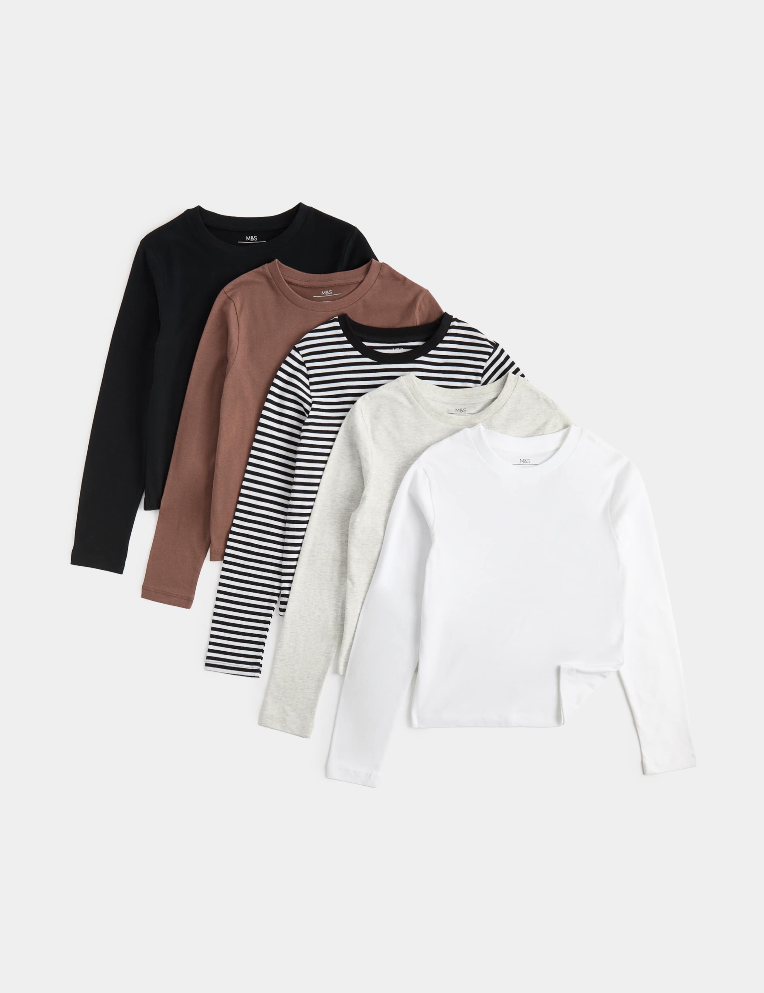 5 Pack Pure Cotton Tops (6-16 Yrs)