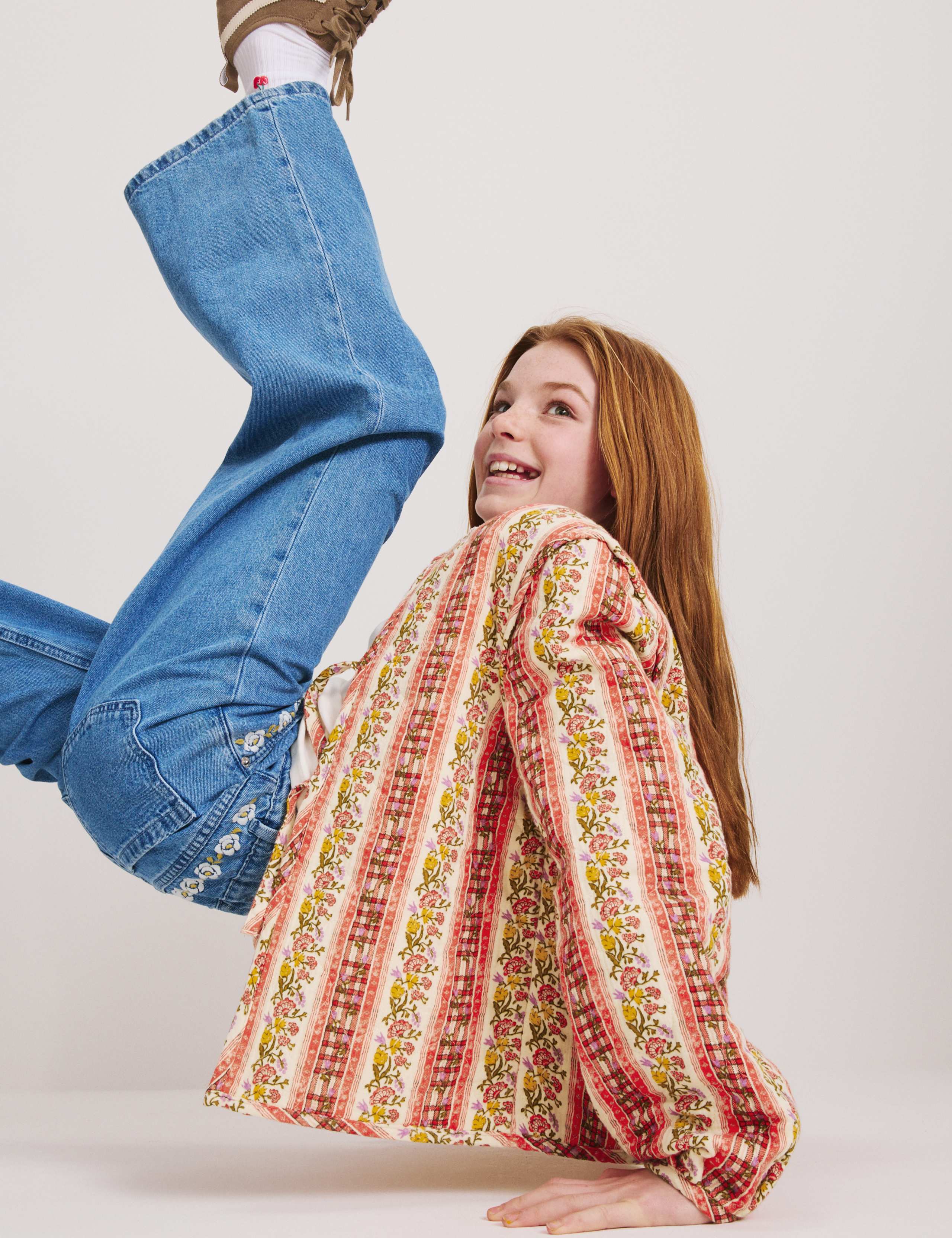 Pure Cotton Quilted Floral Jacket (6-16 Yrs)