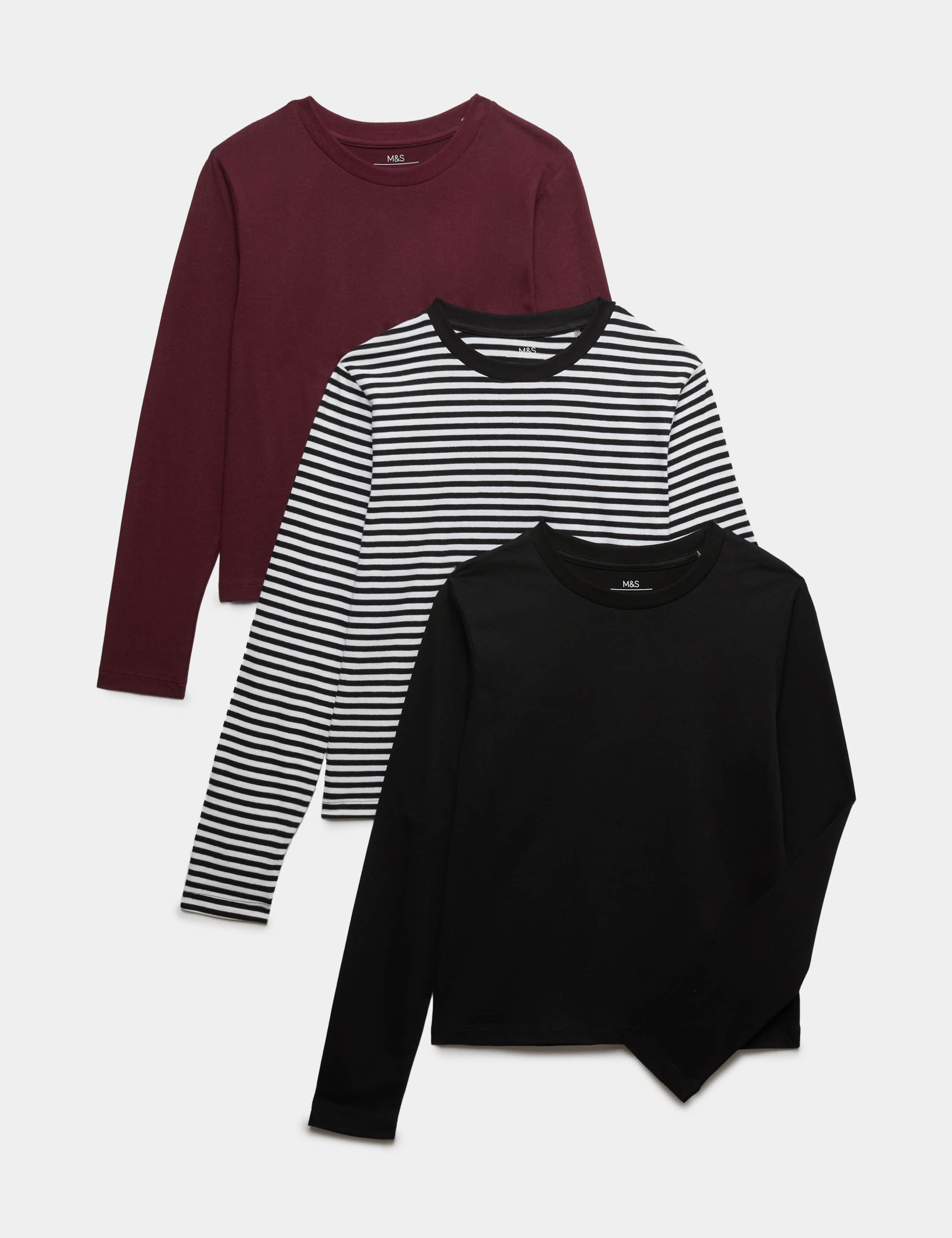 3 Pack Pure Cotton Tops (6-16 Yrs)