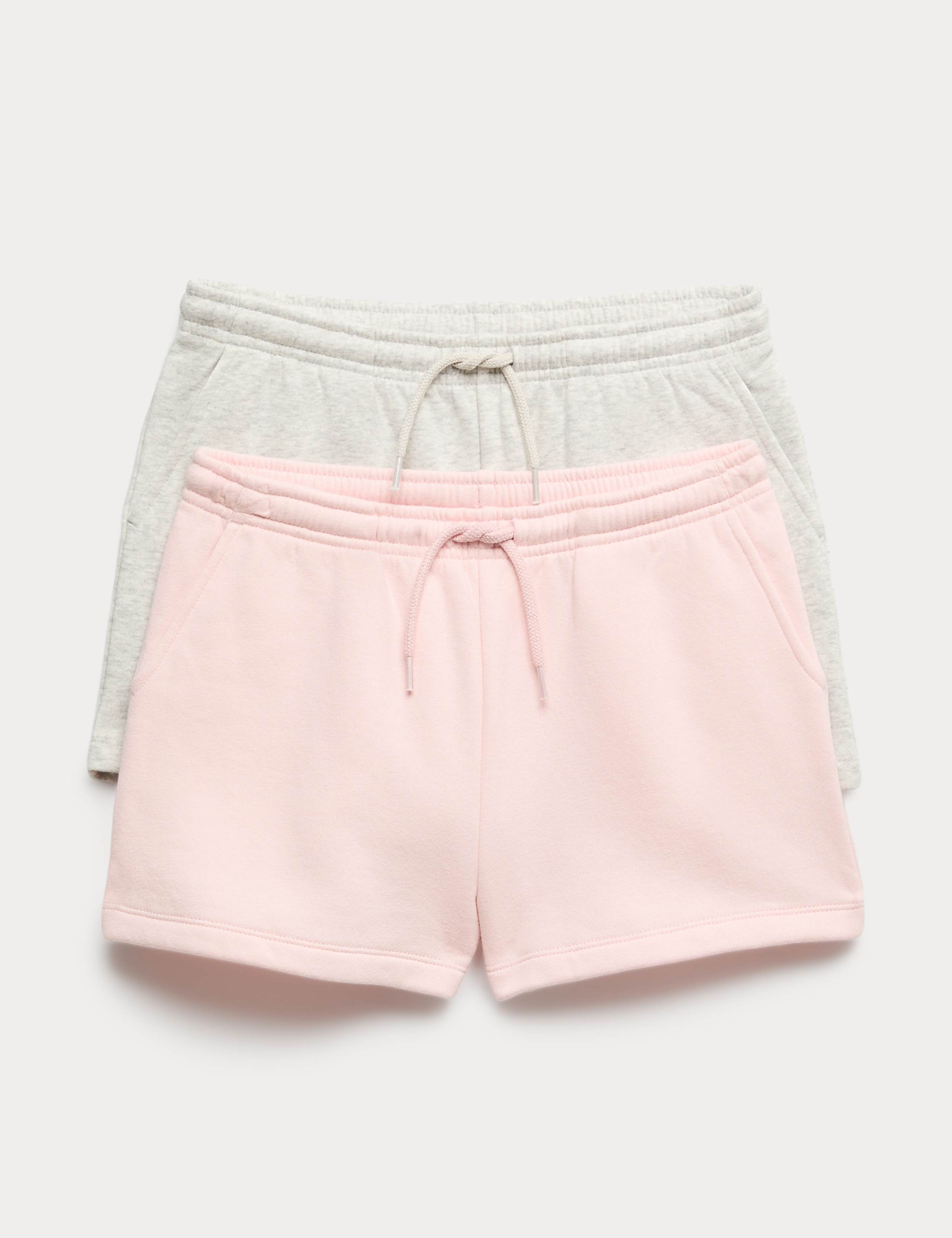 2pk Cotton Rich Jogger Shorts (6-16 Yrs)