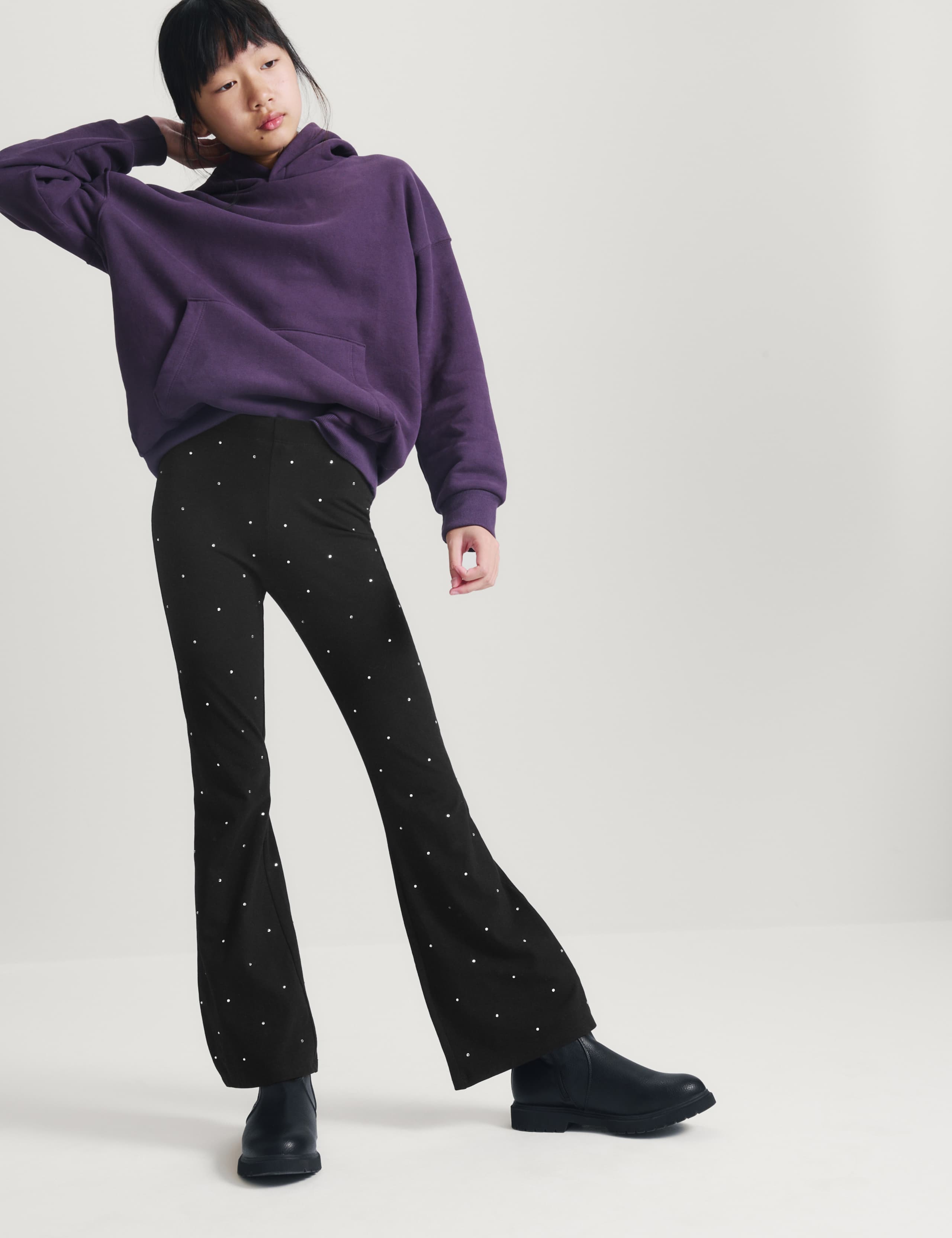 Cotton Rich Studded Kickflare Legging