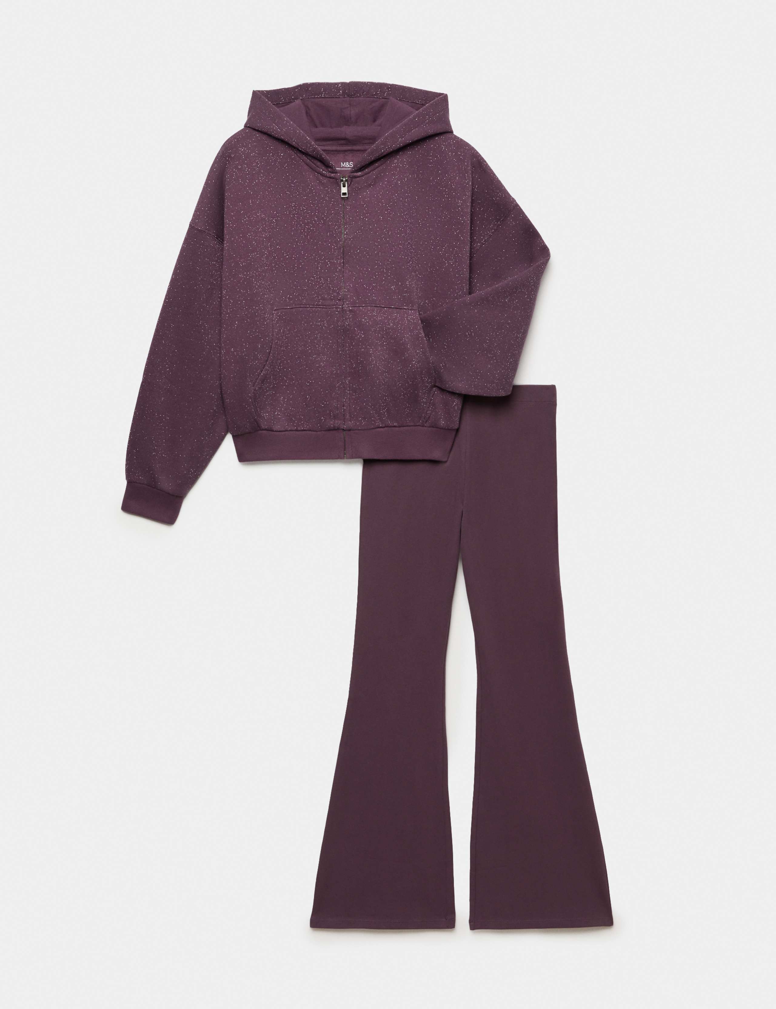 2 Piece Sparkle Hoodie & Kickflare Set (6-16 Yrs)