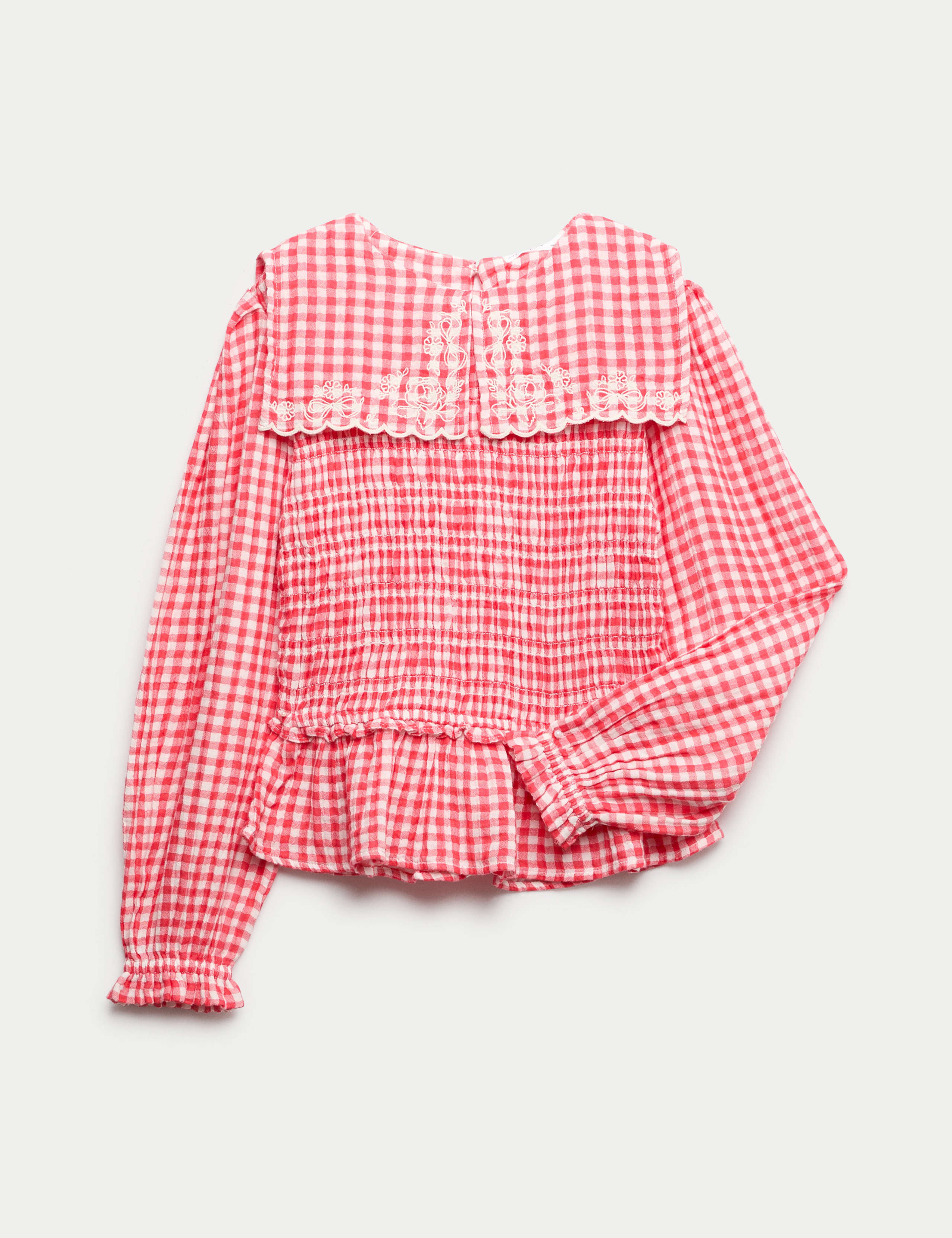 Pure Cotton Gingham Blouse (6-16 Years)
