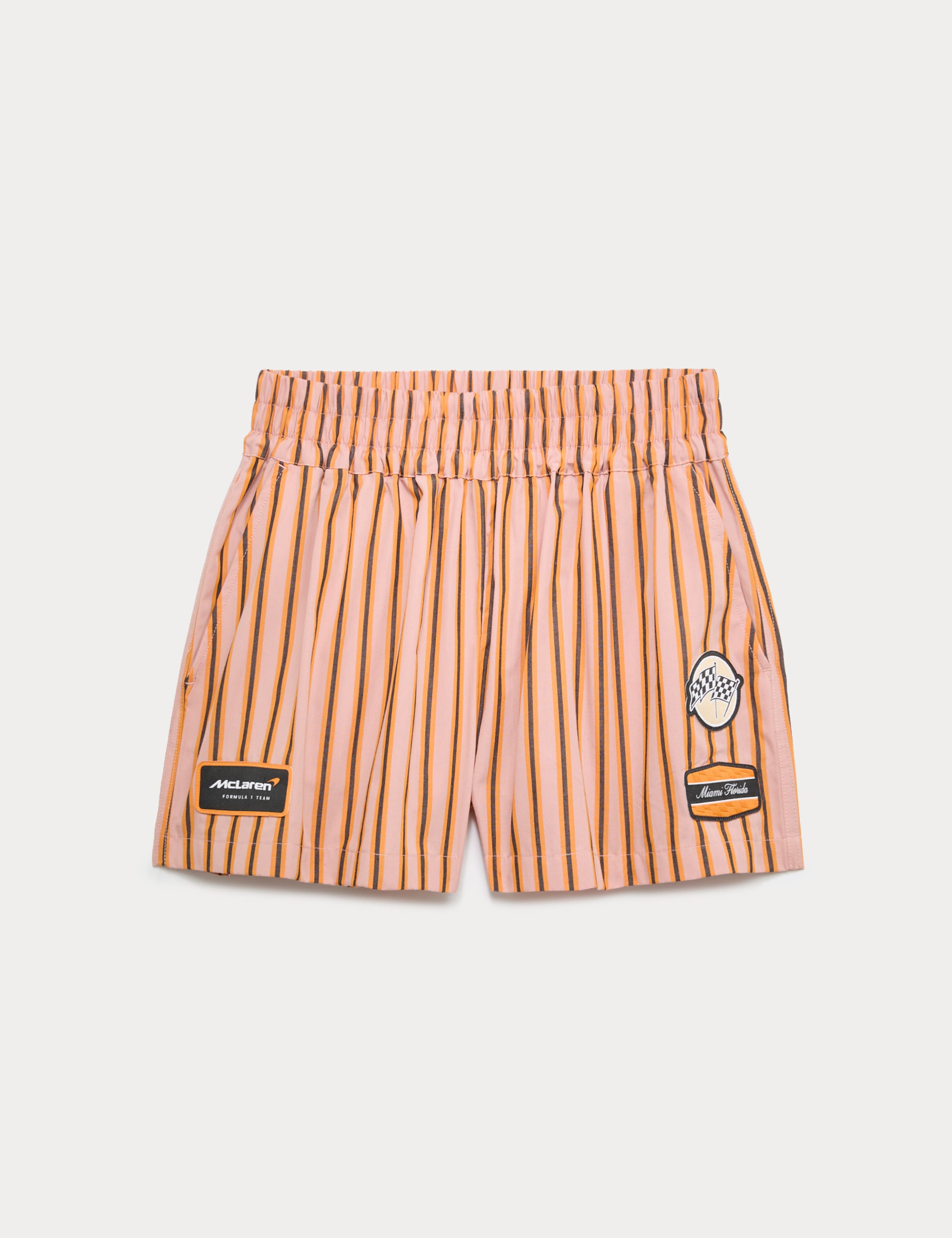 Pure Cotton McLaren Striped Shorts (6-16 Yrs)