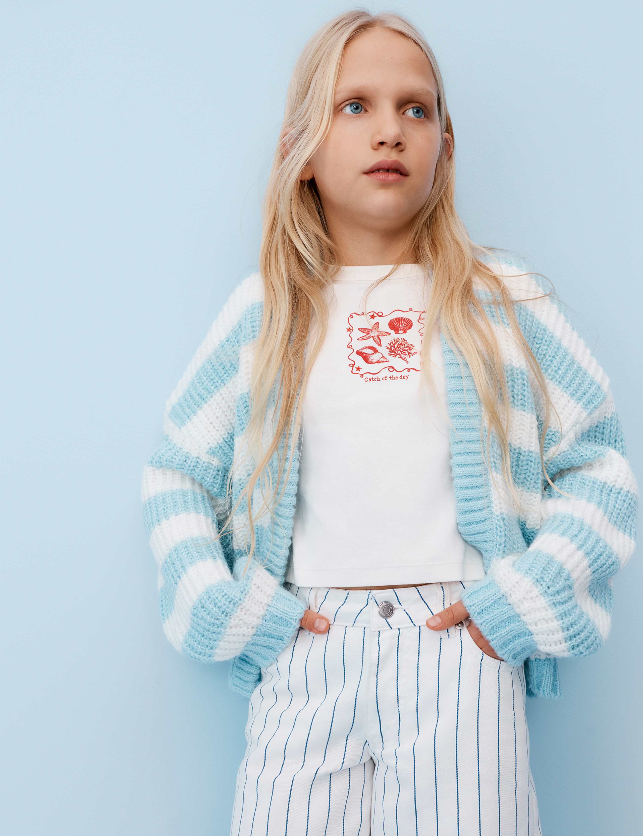 Striped Knitted Cardigan (6-16 Yrs)