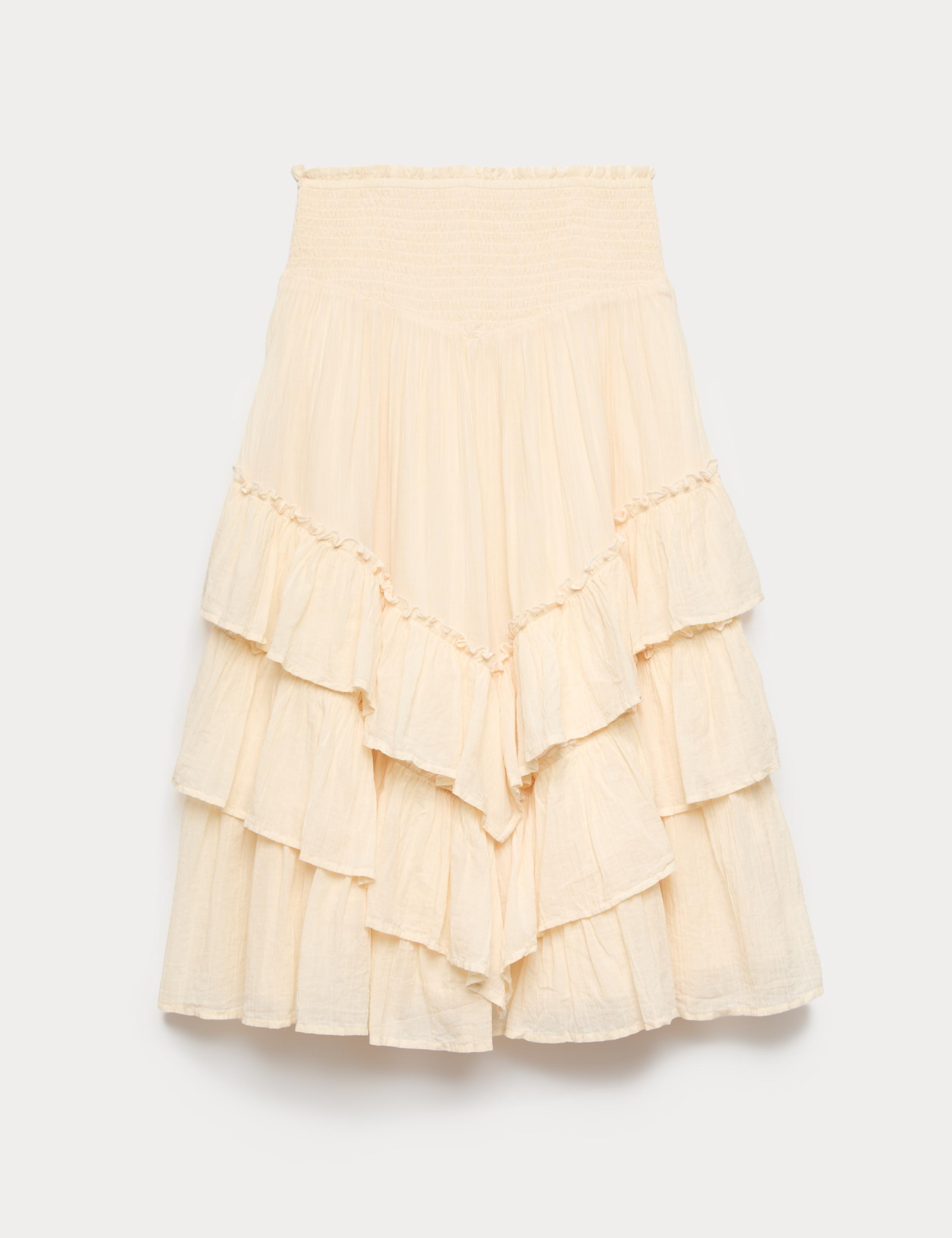 Pure Cotton Tiered Ruffle Maxi Skirt (6-16 Years)