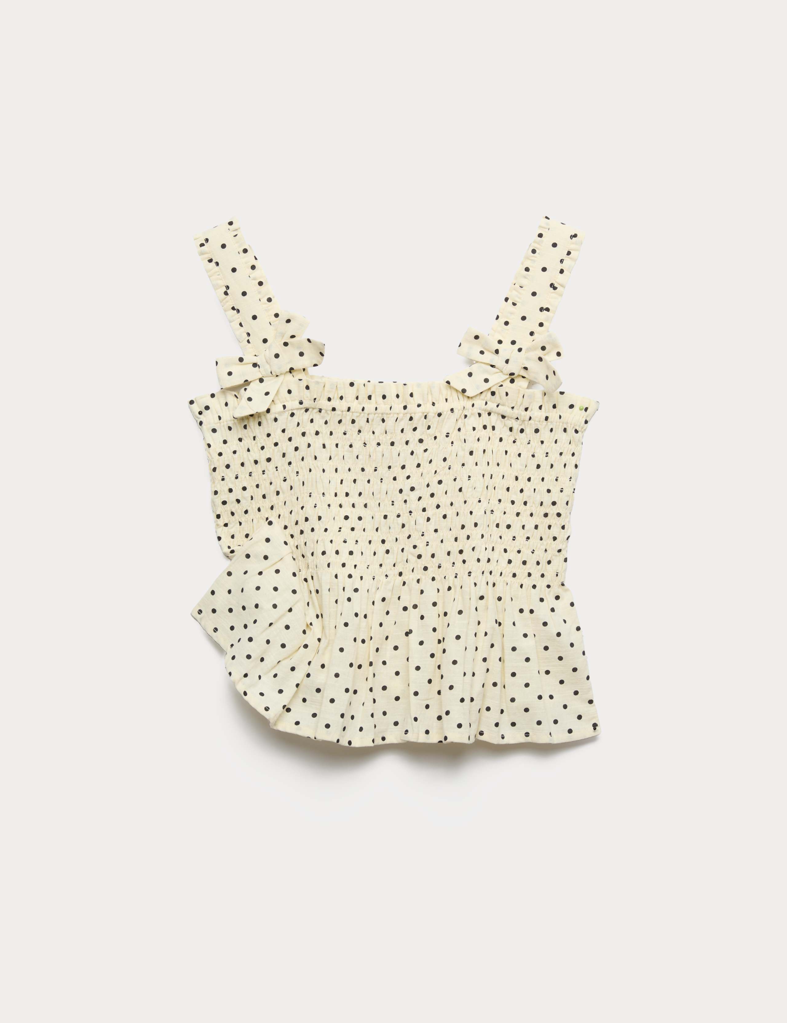 Pure Cotton Shirred Bow Top (6-16 Yrs)