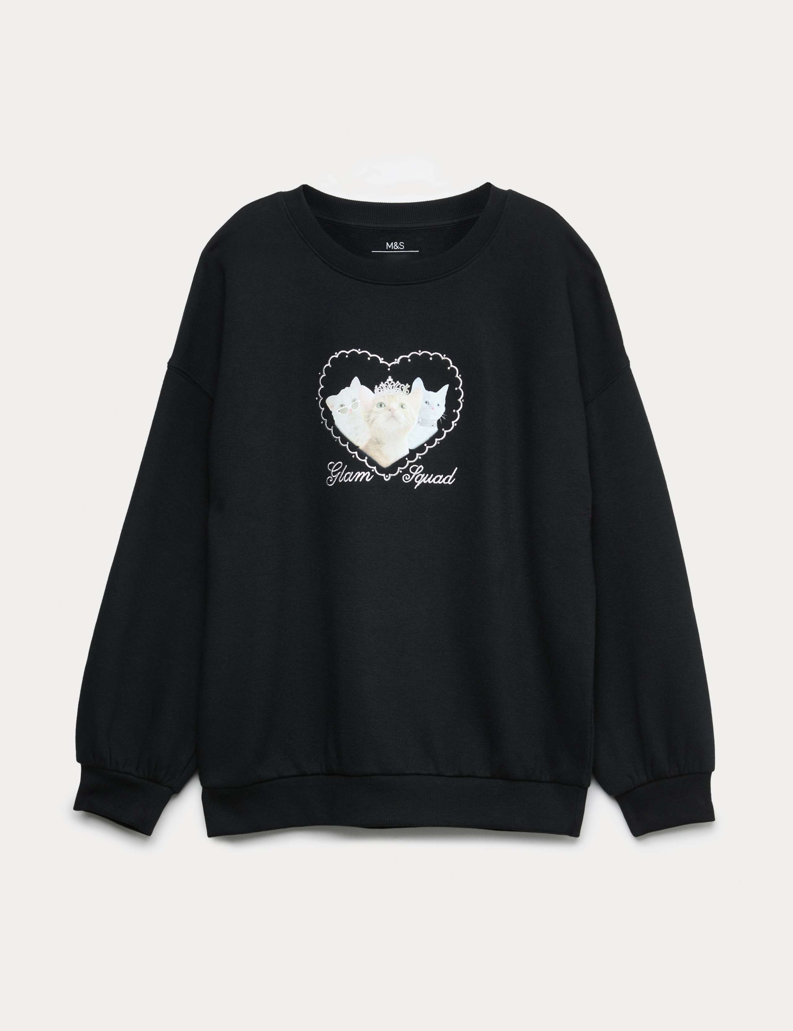 Cotton Rich Glam Kittens Sweatshirt (6-16 Yrs)