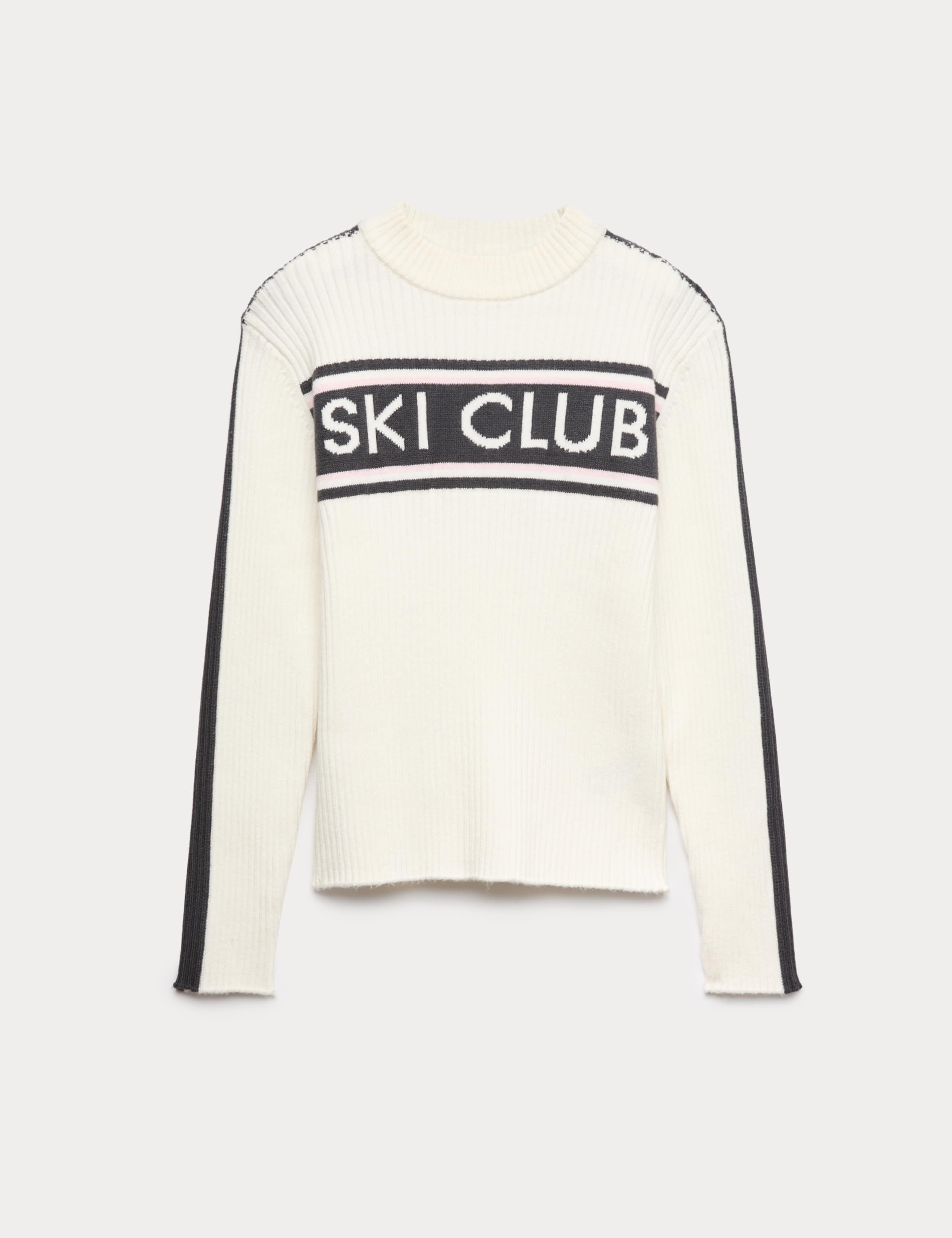 Knitted Ski Club Slogan Jumper (6-16 Yrs)