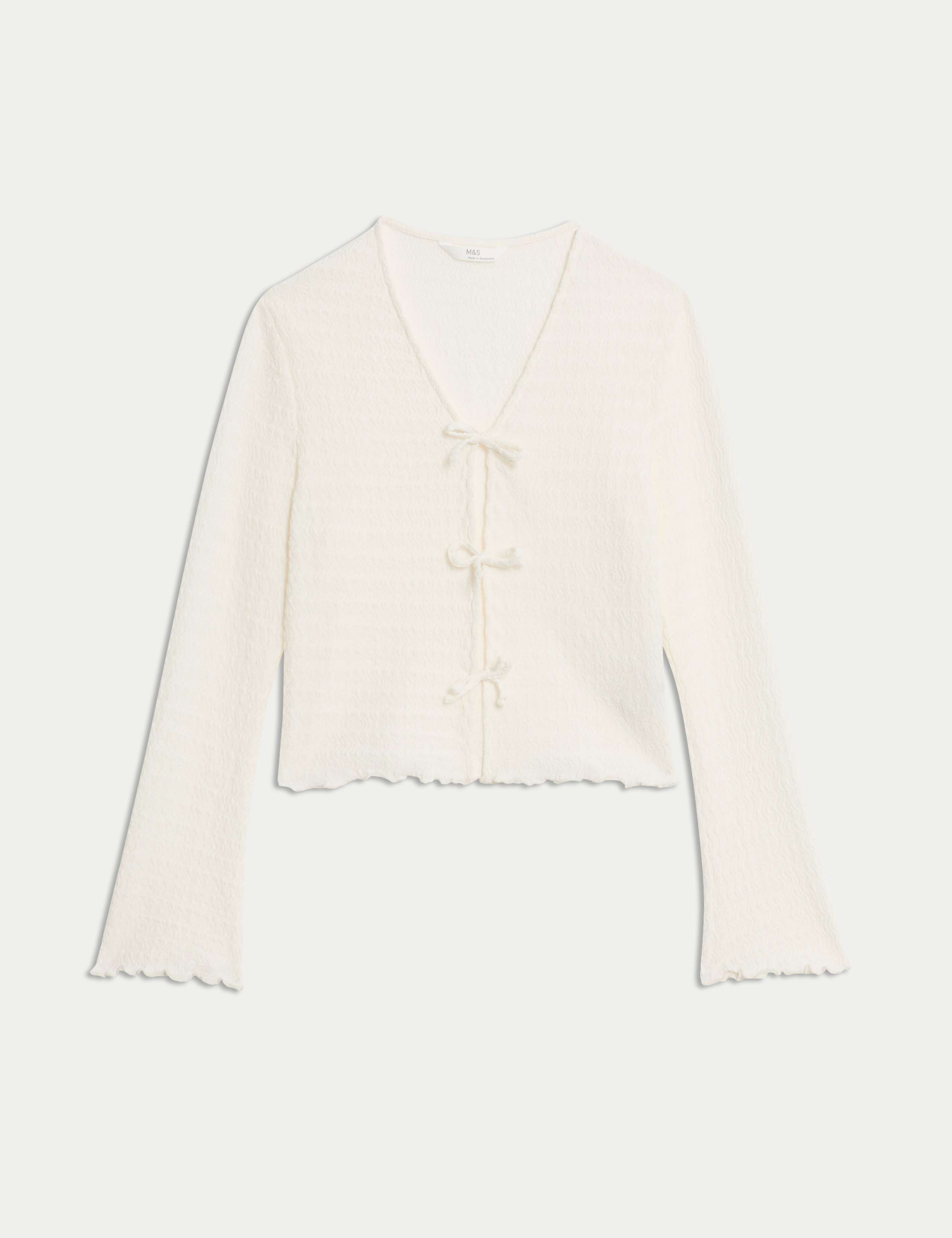 Textured Tie Cardigan (6-16 Yrs)
