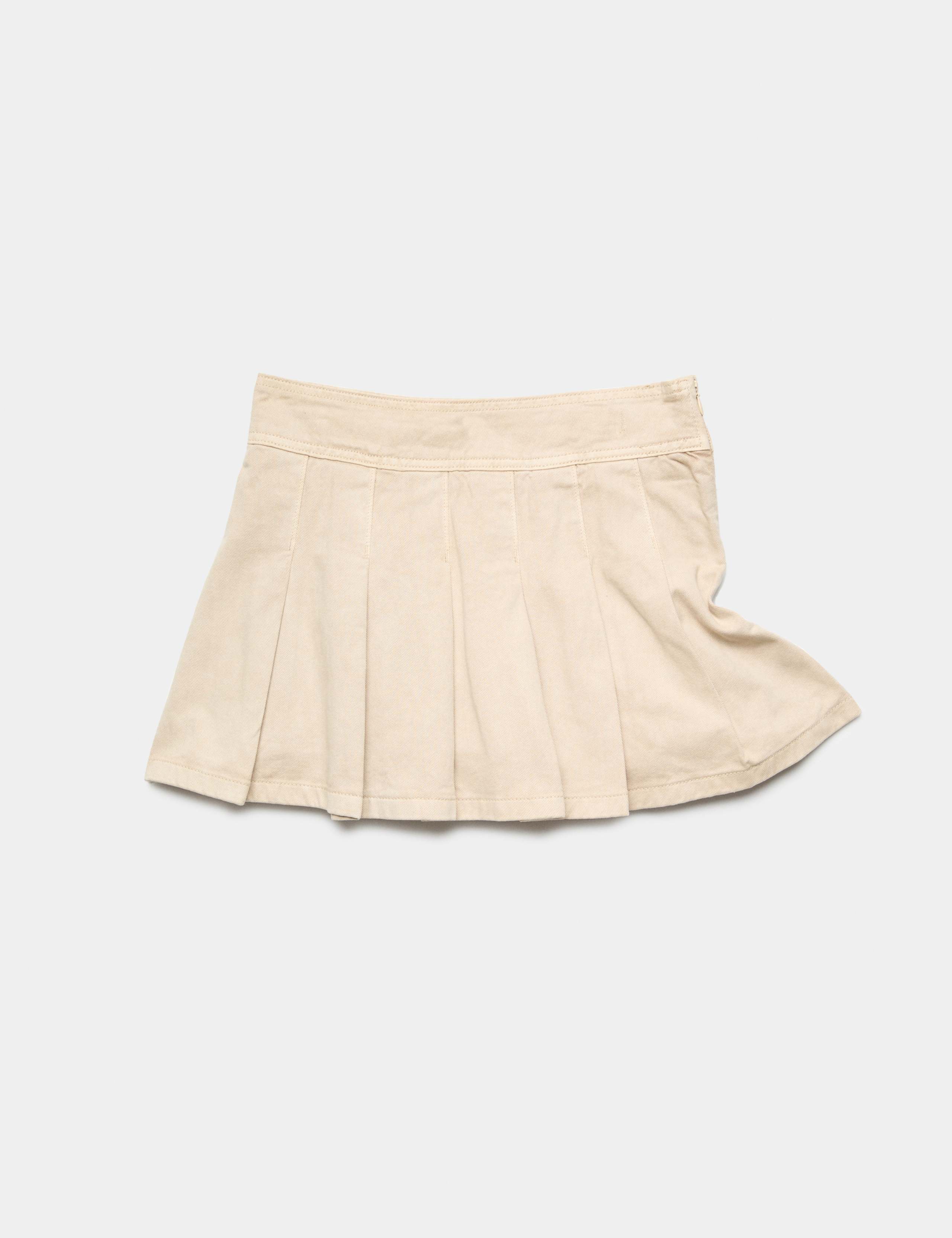 Pure Cotton Pleated Mini Skirt (6-16 Yrs)