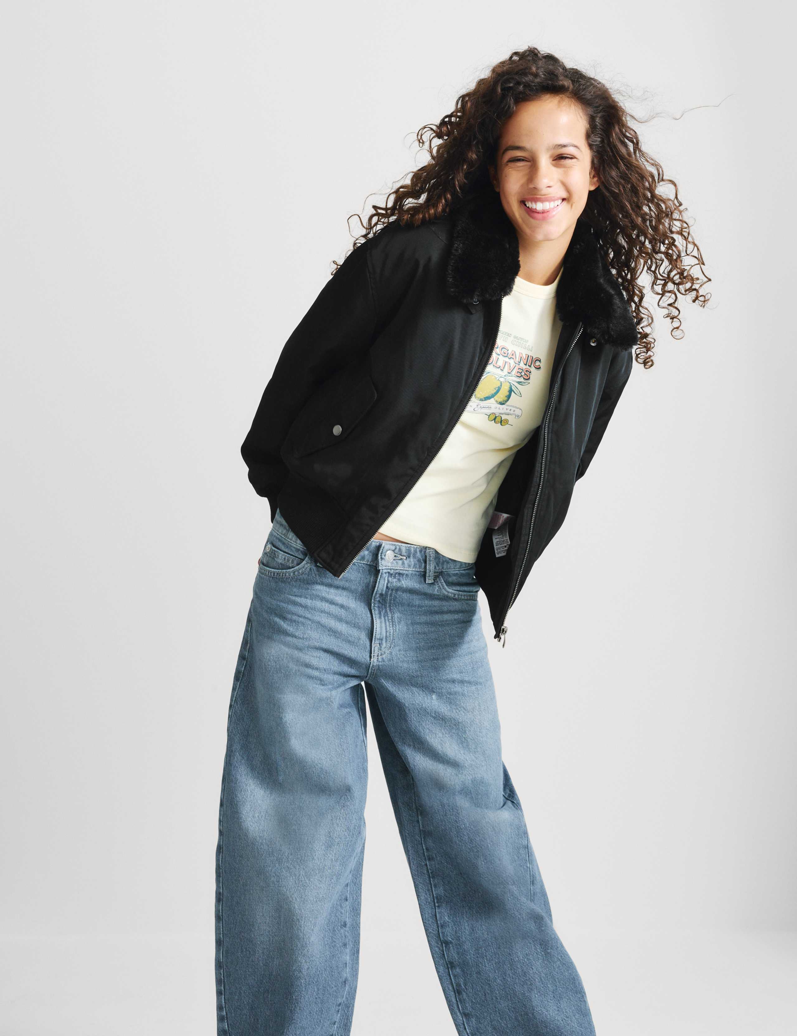 Stormwear™ Faux Fur Collared Bomber Jacket (6-16 Yrs)