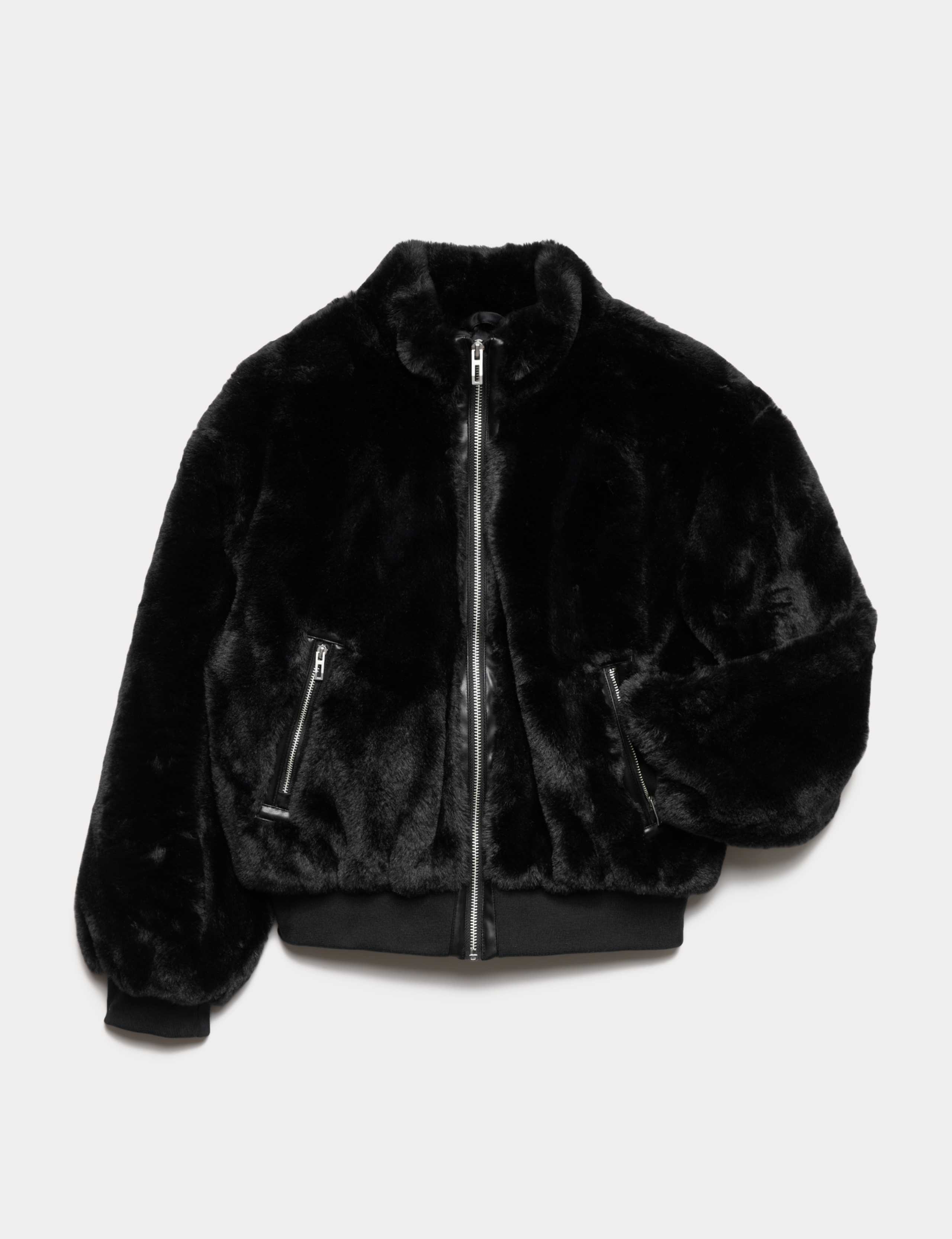 Faux Fur Bomber Jacket (6-16 Yrs)