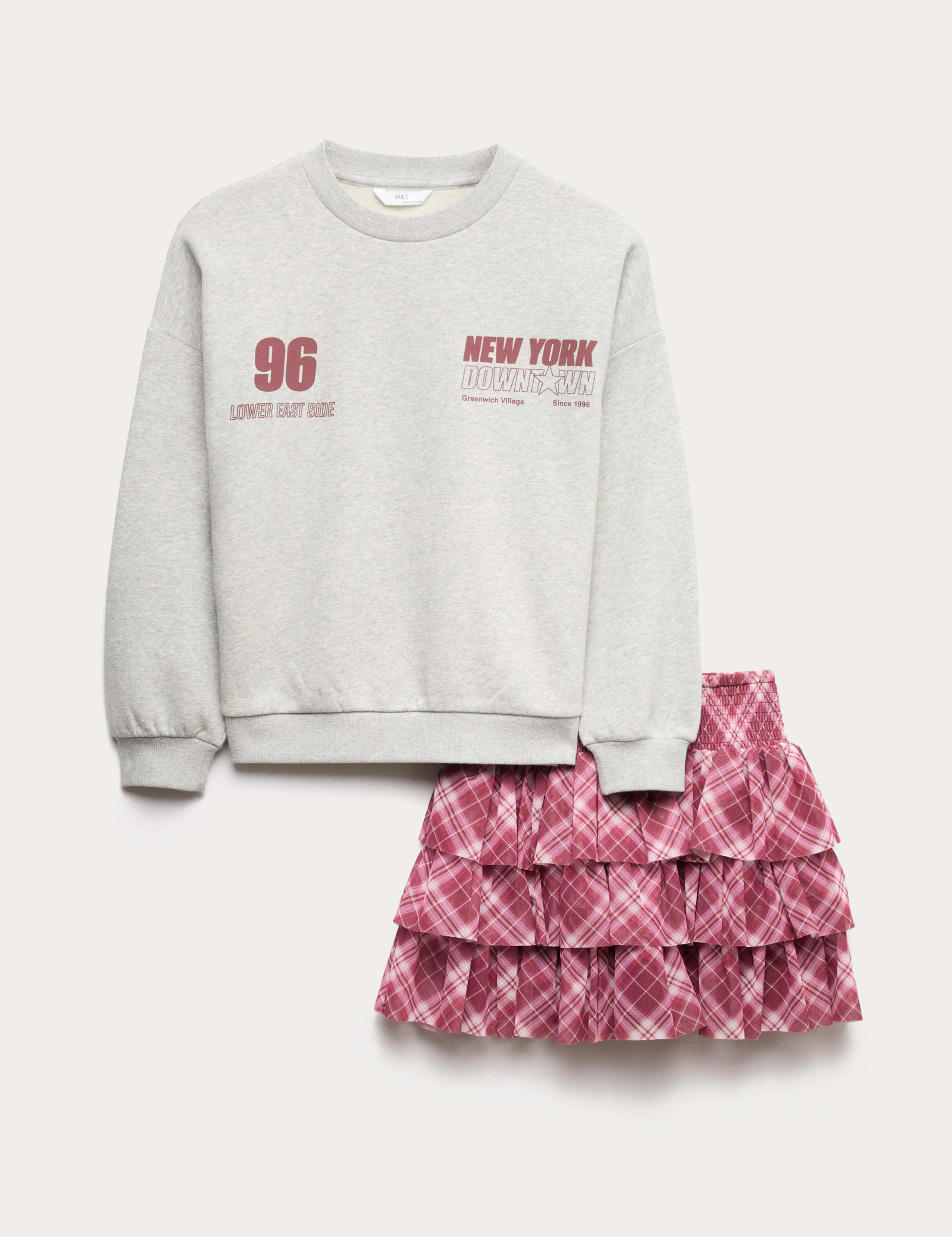 2pc Cotton Rich Sweatshirt & Rara Skirt Outfit (6-16 Yrs)