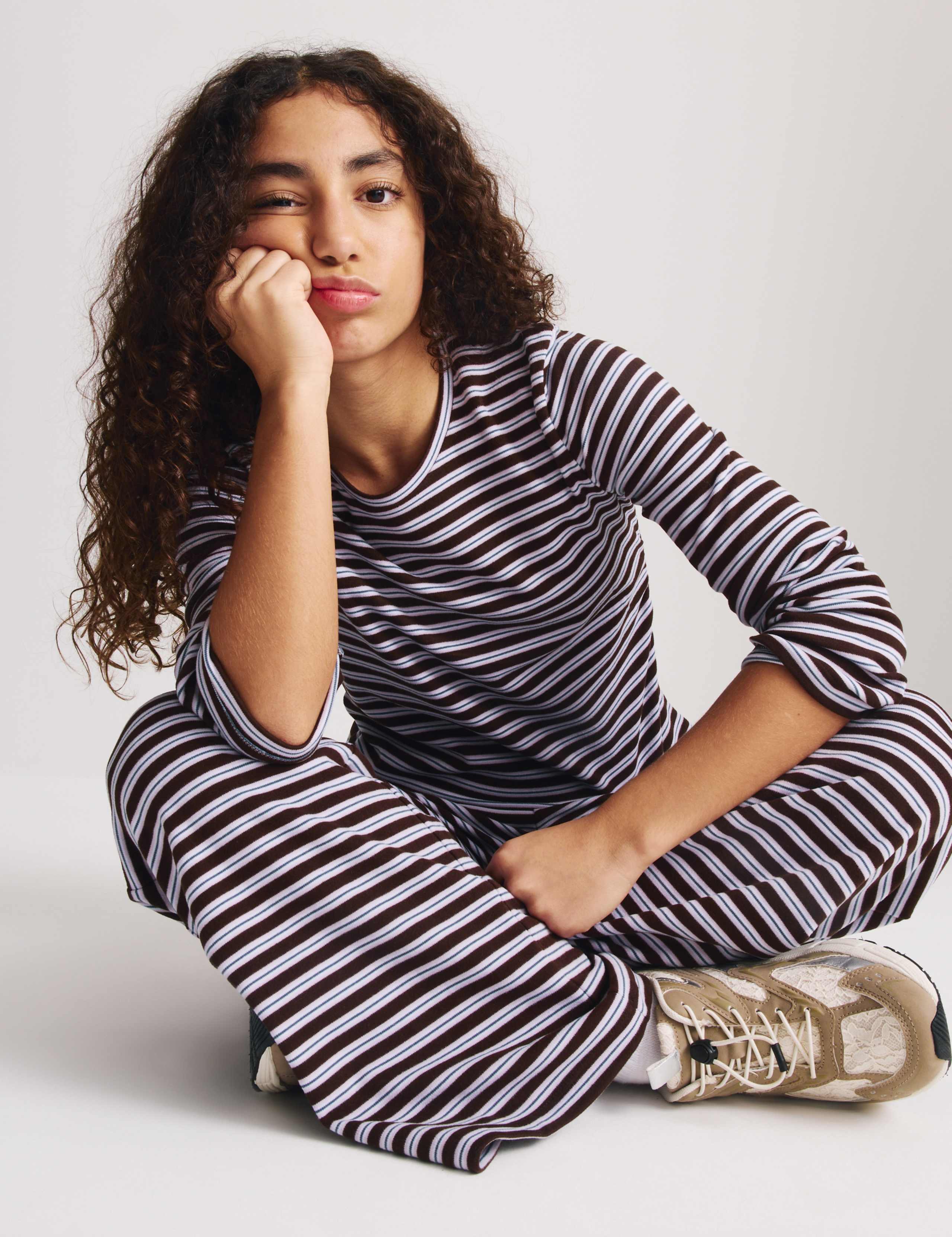 2pc Striped Top & Bottom Outfit (6-16 Yrs)