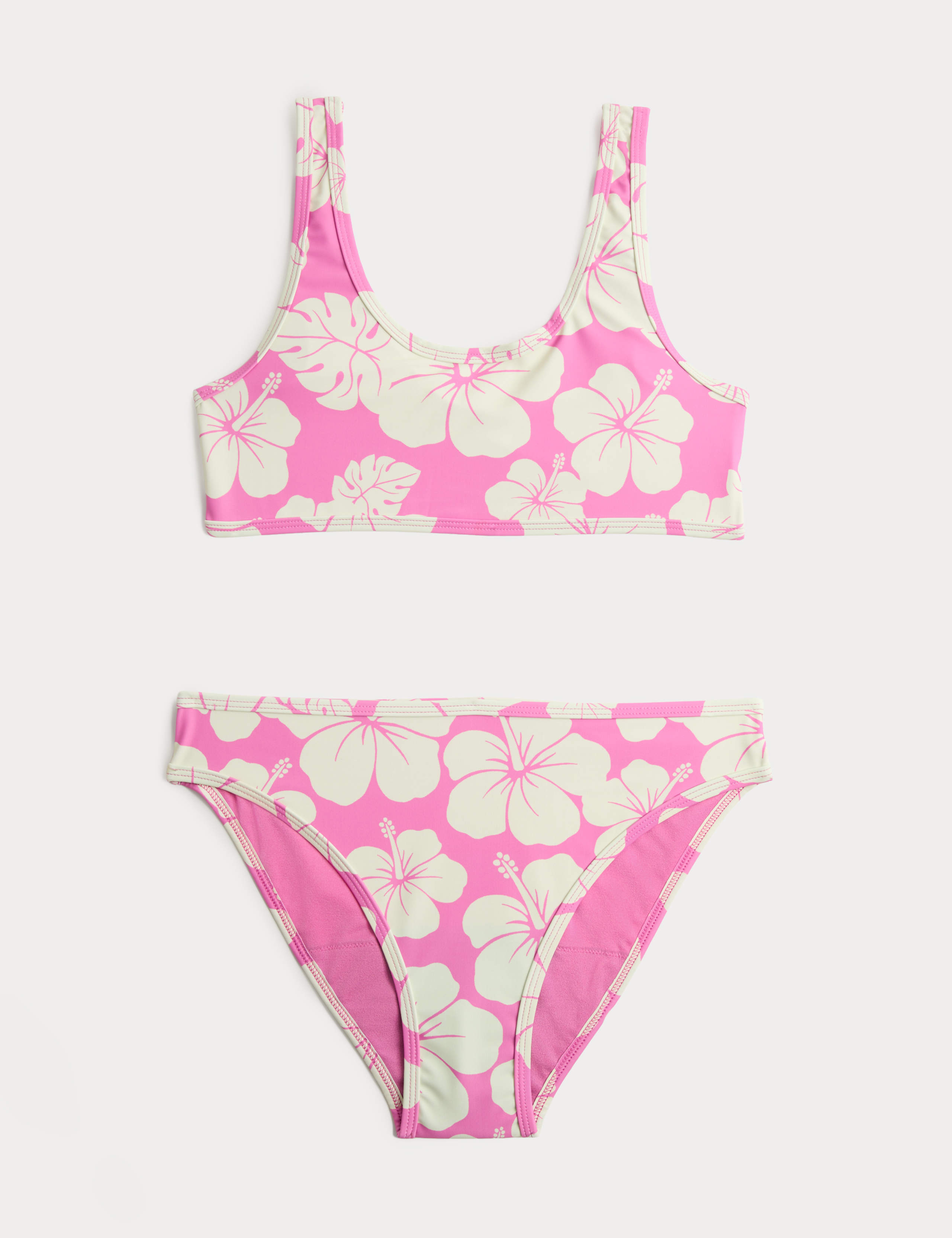 2 Piece Period Hibiscus Print Bikini (8-16 Yrs)