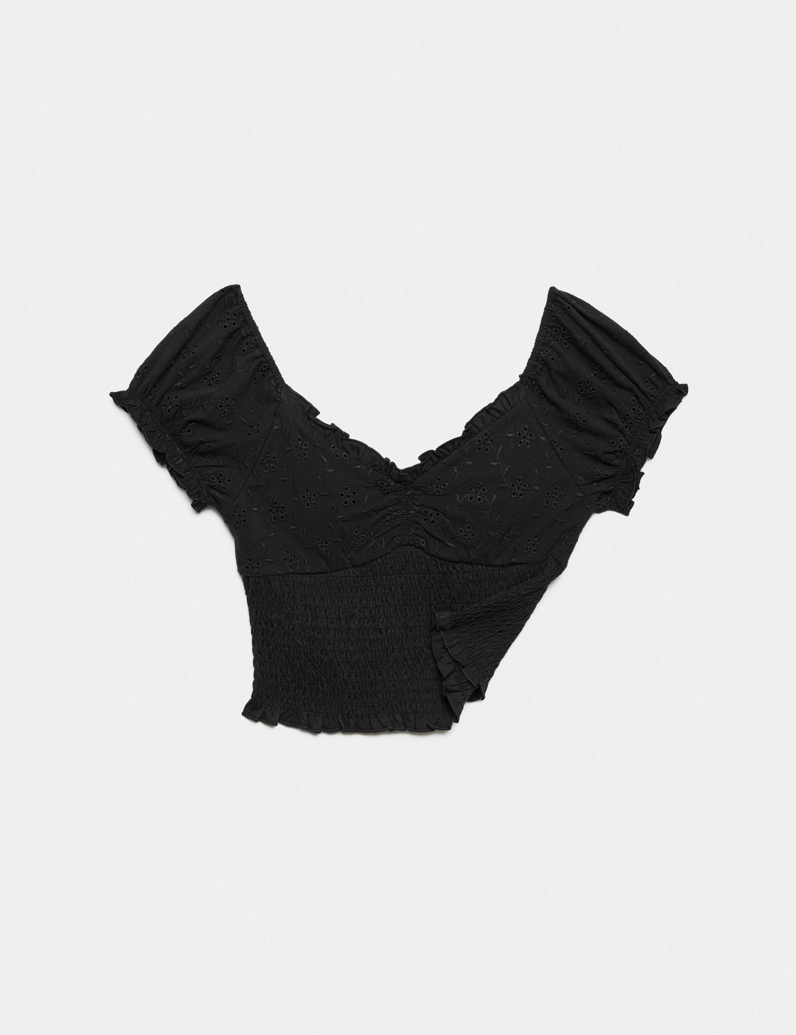 Pure Cotton Broderie Top (6-16 Yrs)