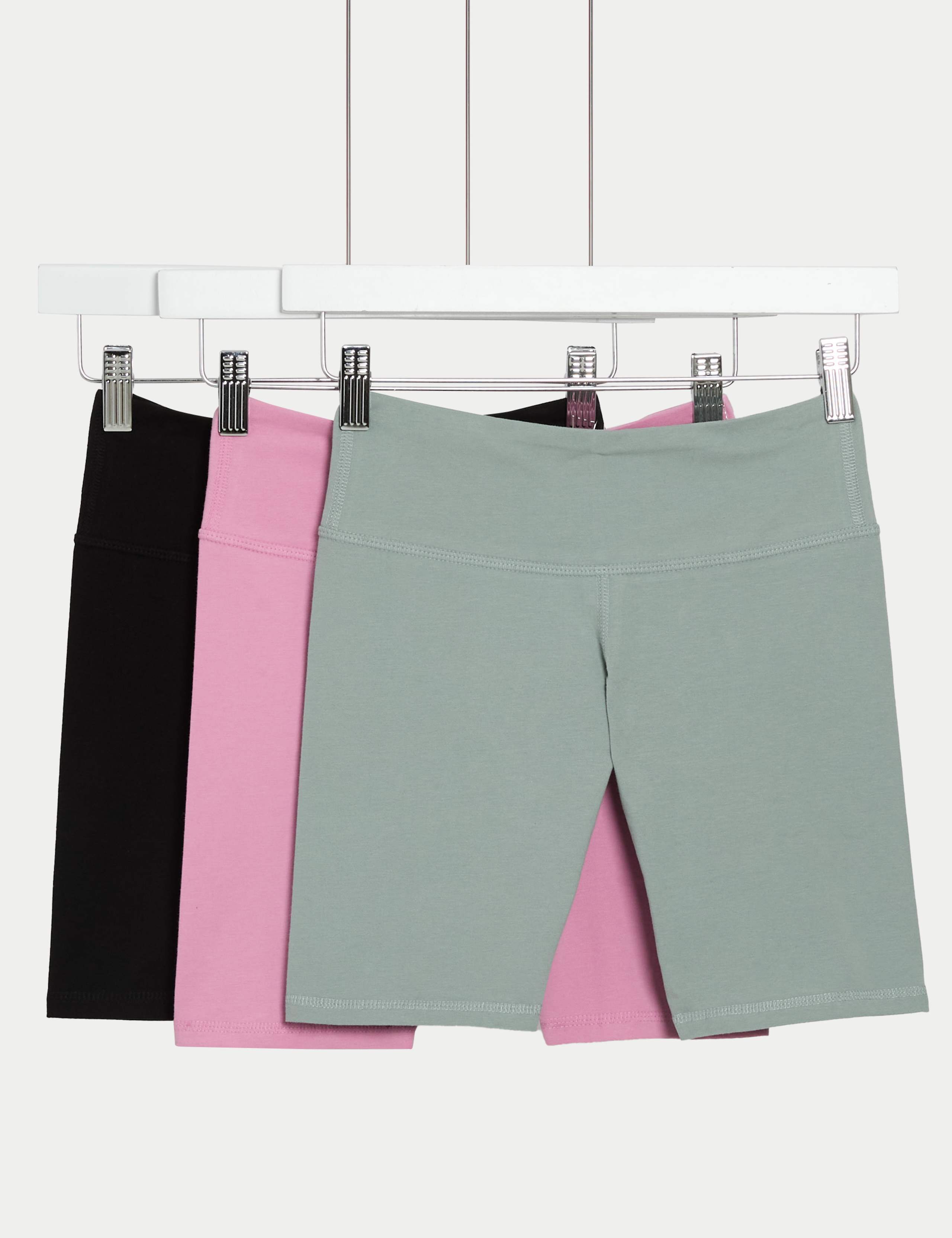 3pk Cotton Rich Cycling Shorts (2-16 Yrs)