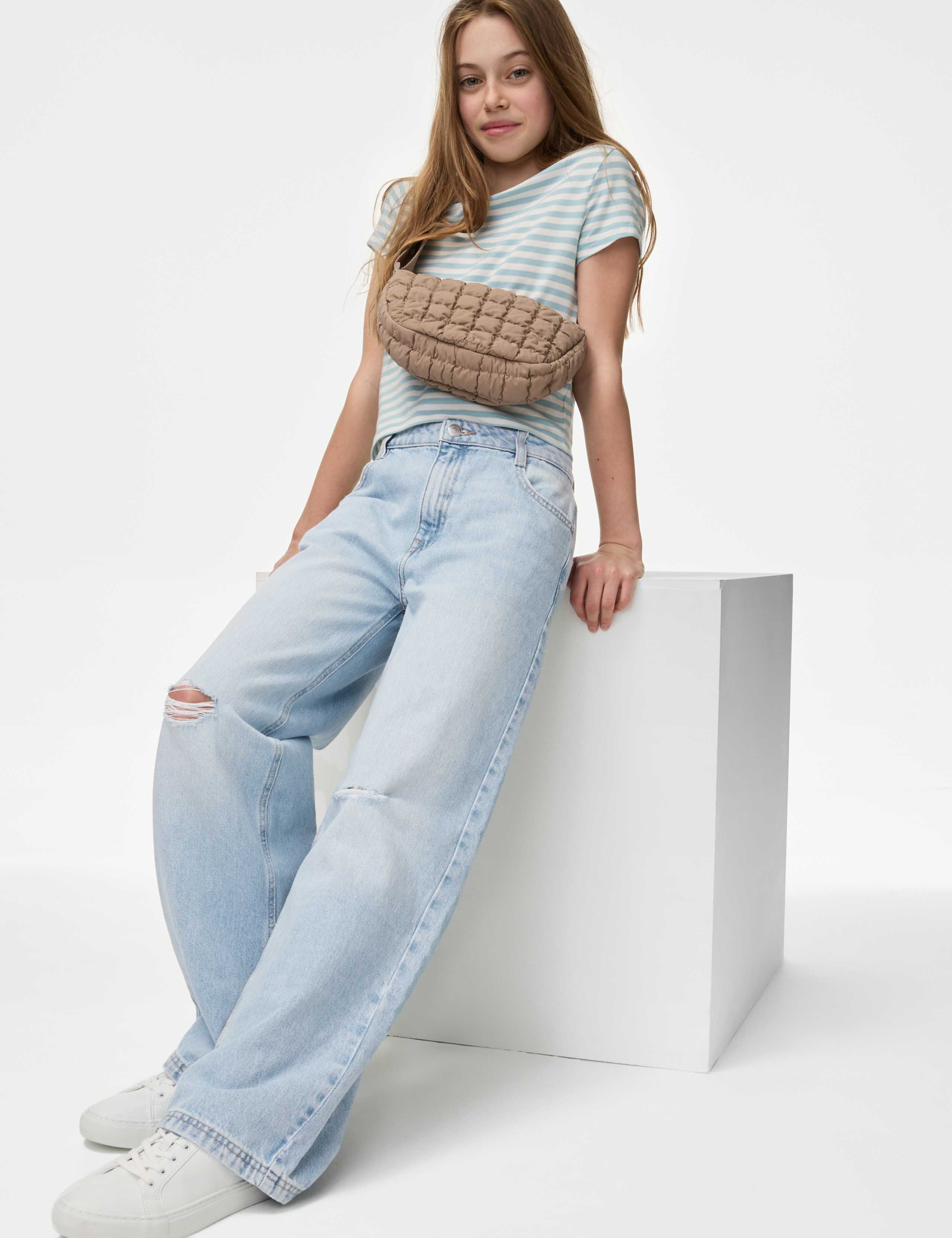 Wide Leg Denim Jeans (6-16 Yrs)