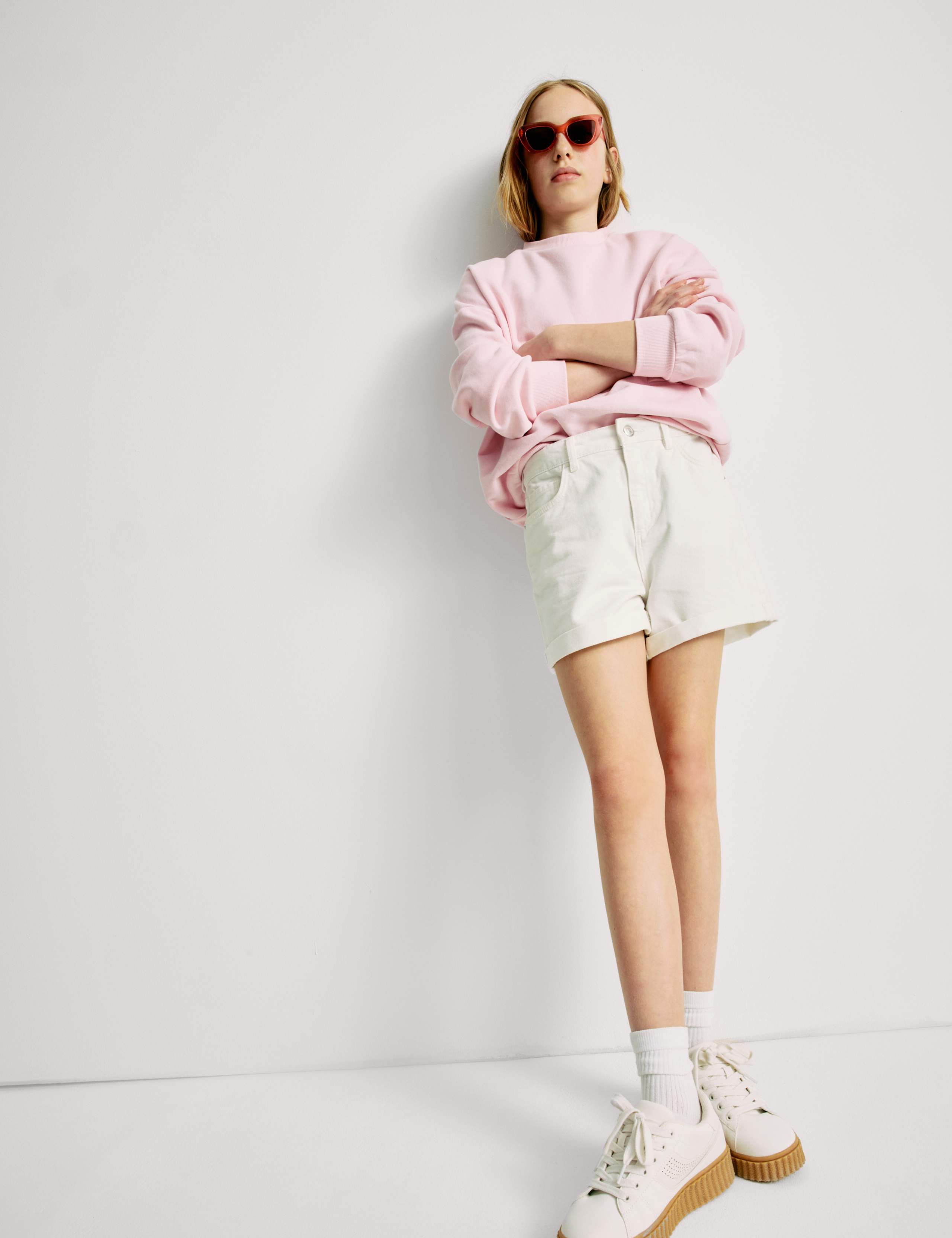 Mom Pure Cotton Denim Shorts (6-16 Yrs)