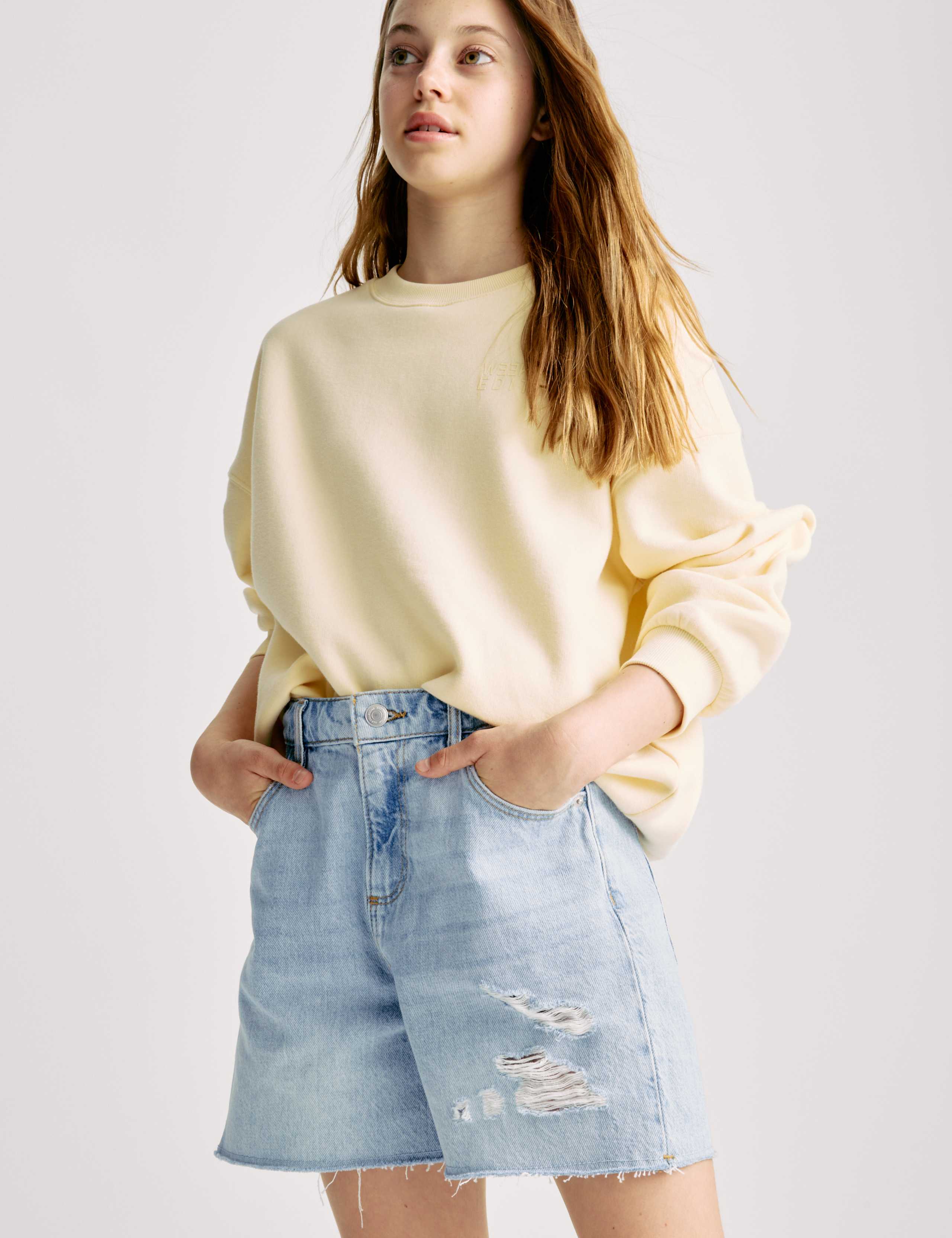 Pure Cotton Relaxed Denim Shorts (6-16 Yrs)