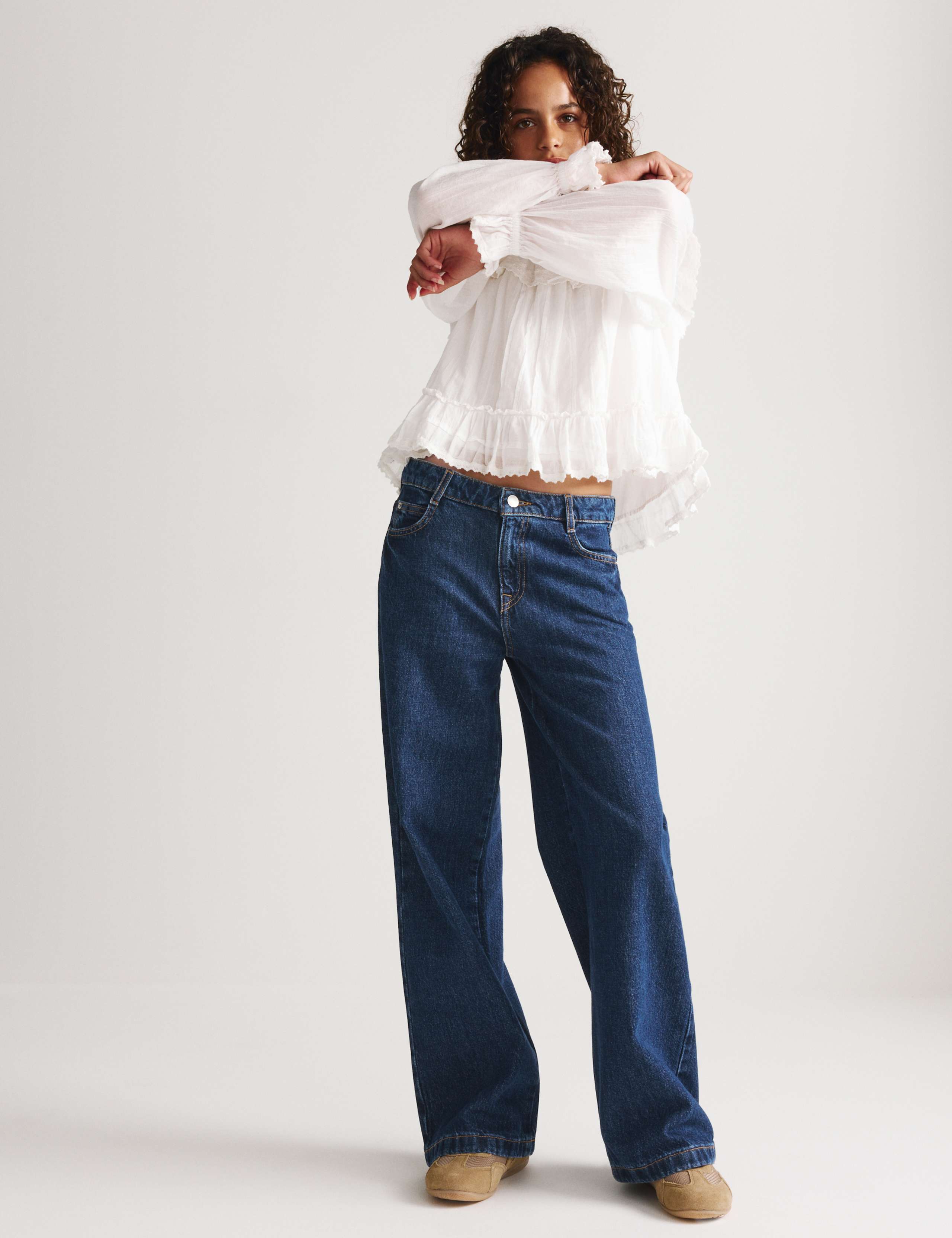 Denim Wide Leg Jeans (6-16 Yrs)