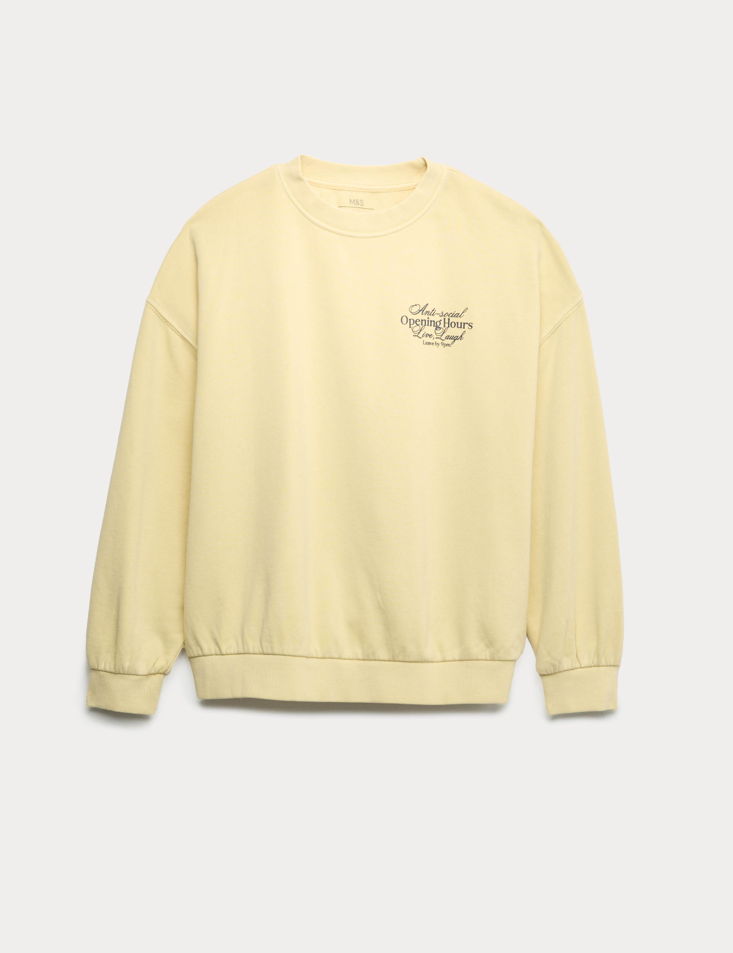 Cotton Rich Anti-Social Hours Sweatshirt (6-16 Yrs)