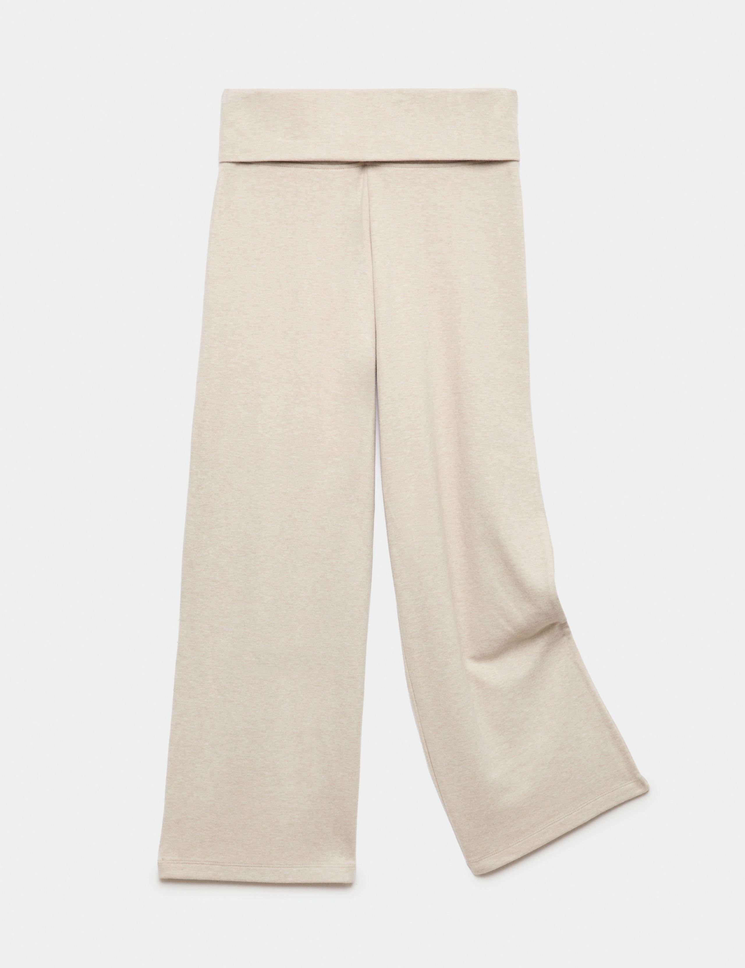 Wide Leg Cotton Blend Trousers (6-16 Yrs)