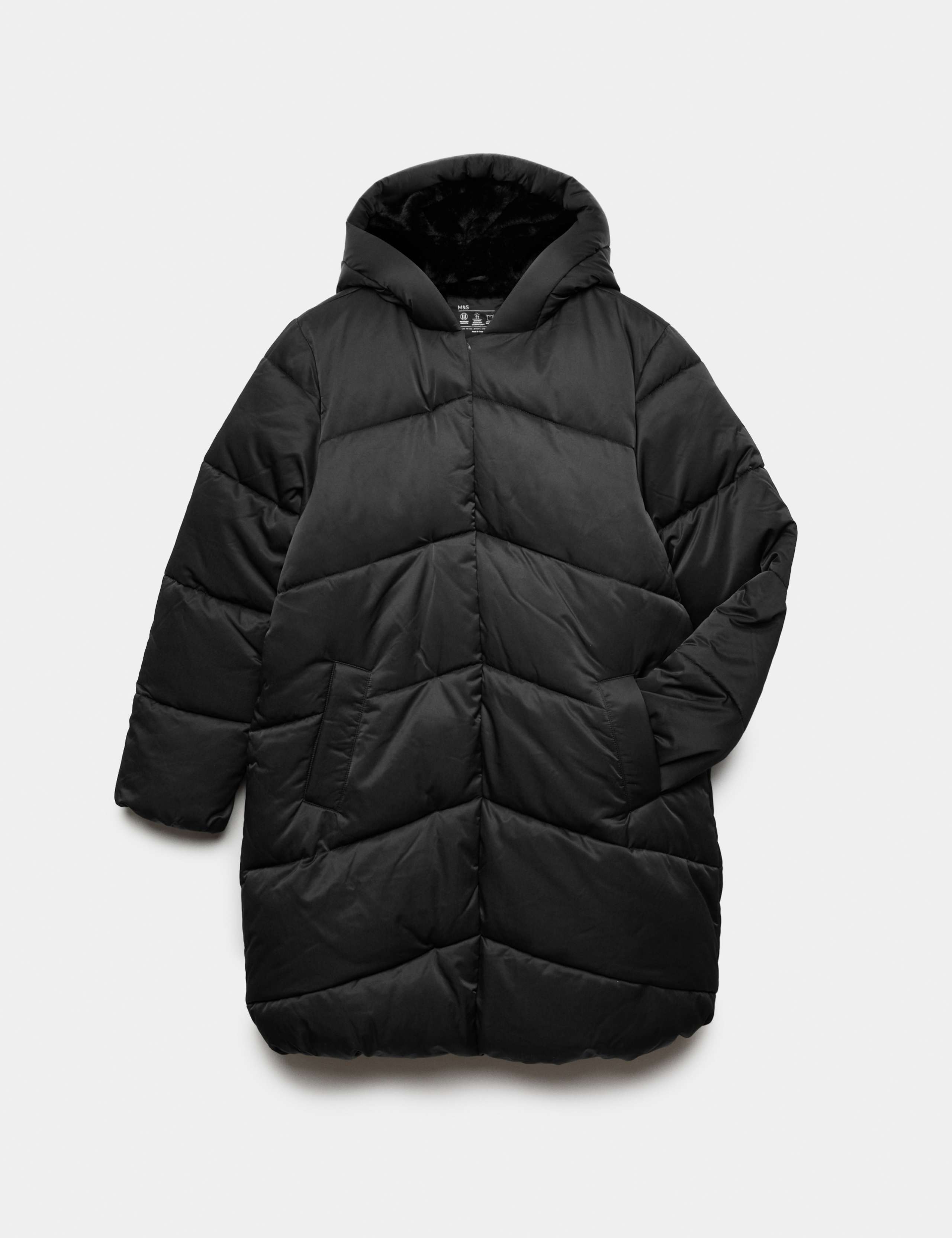 Longline Padded Hooded Jacket (6-16 Yrs)