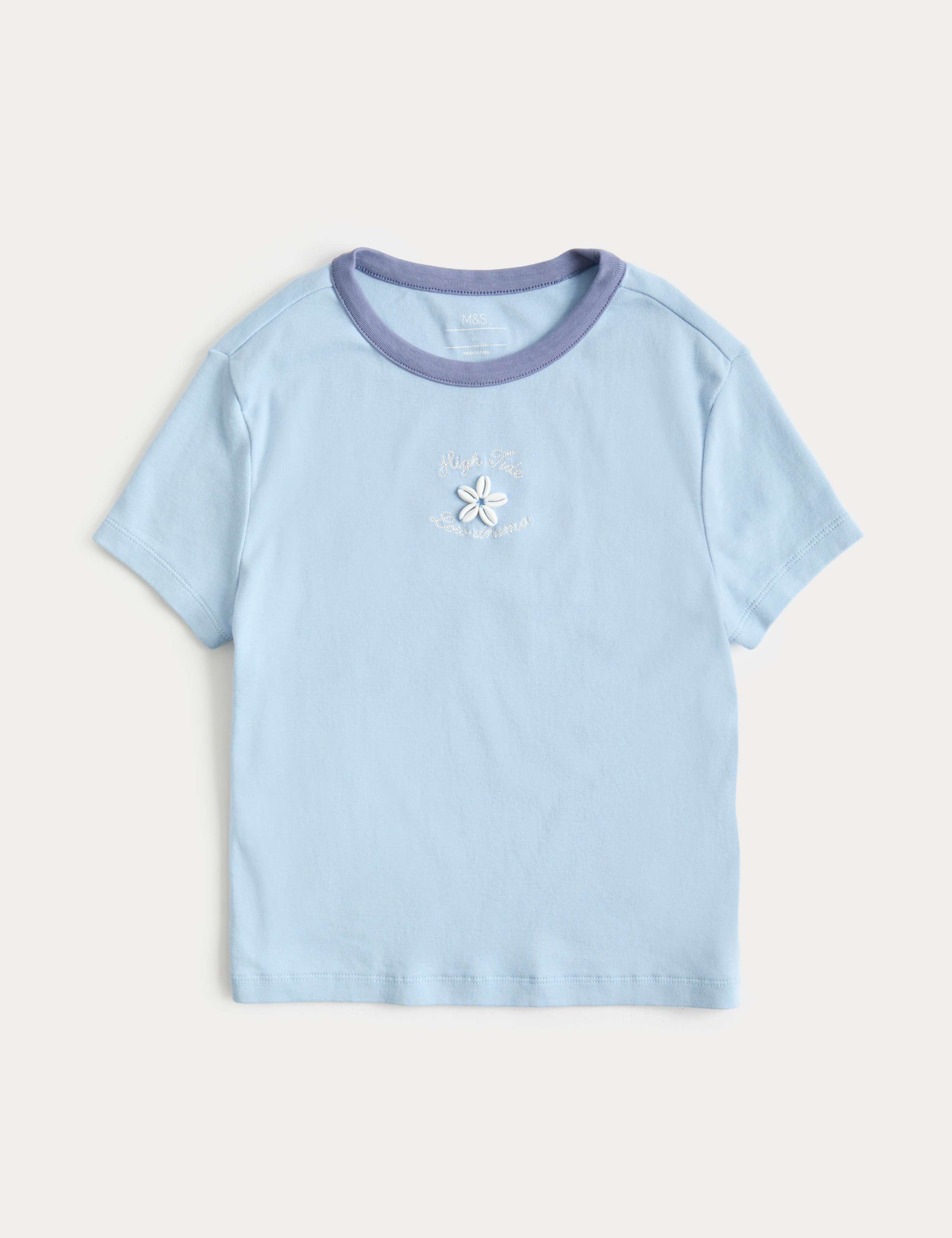 Cotton Rich Beaded Graphic T-Shirt (6-16 Yrs)