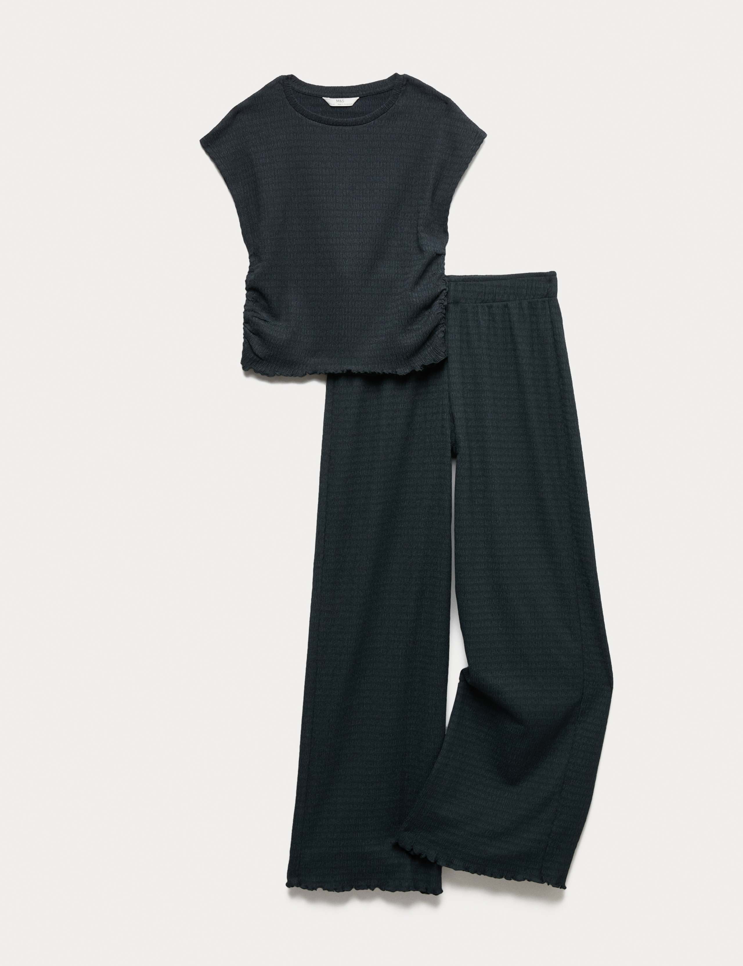 2 Piece Crinkle Jersey Top & Kickflare Outfit (6-16 Yrs)