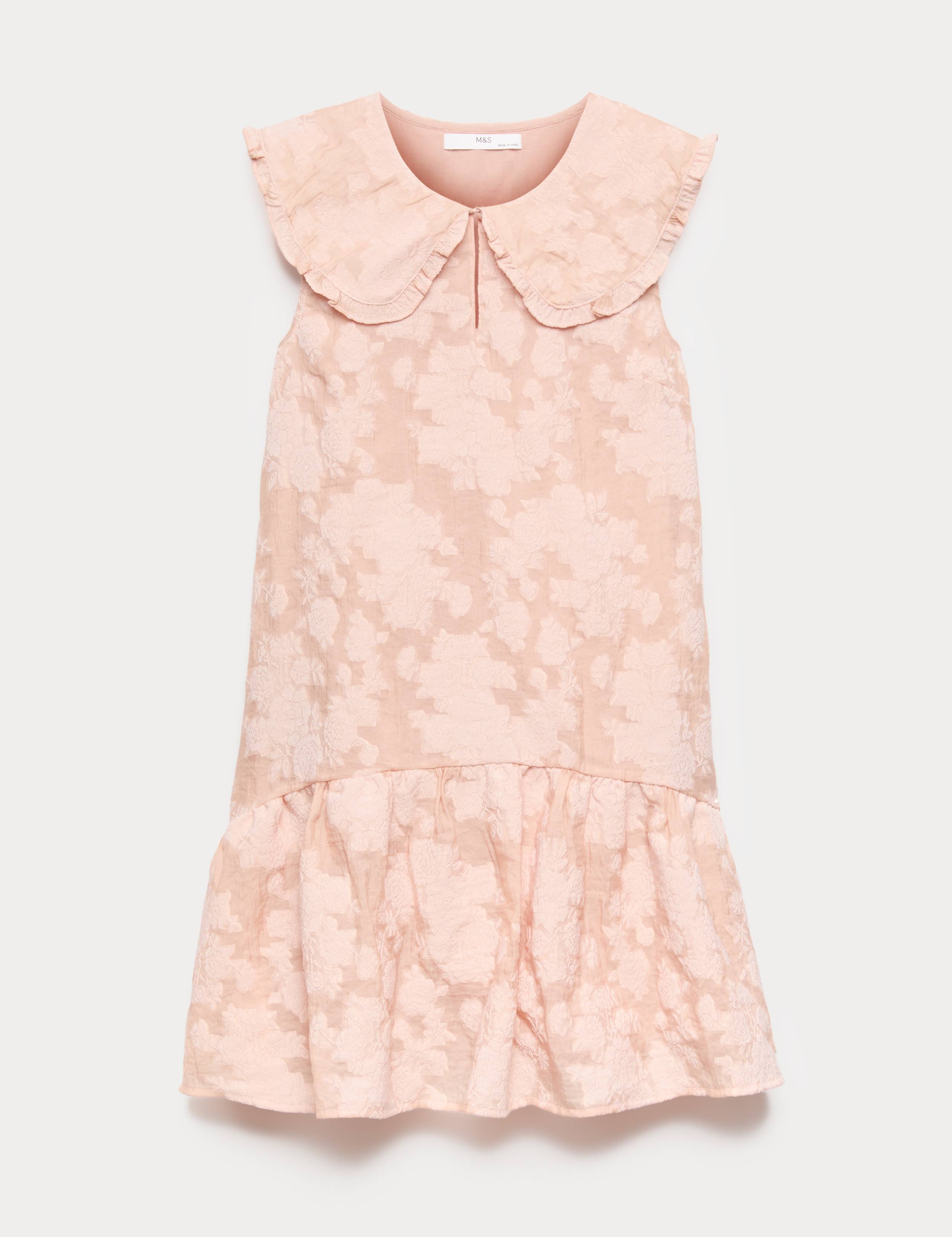 Jacquard Collared Dress (6-16 Years)