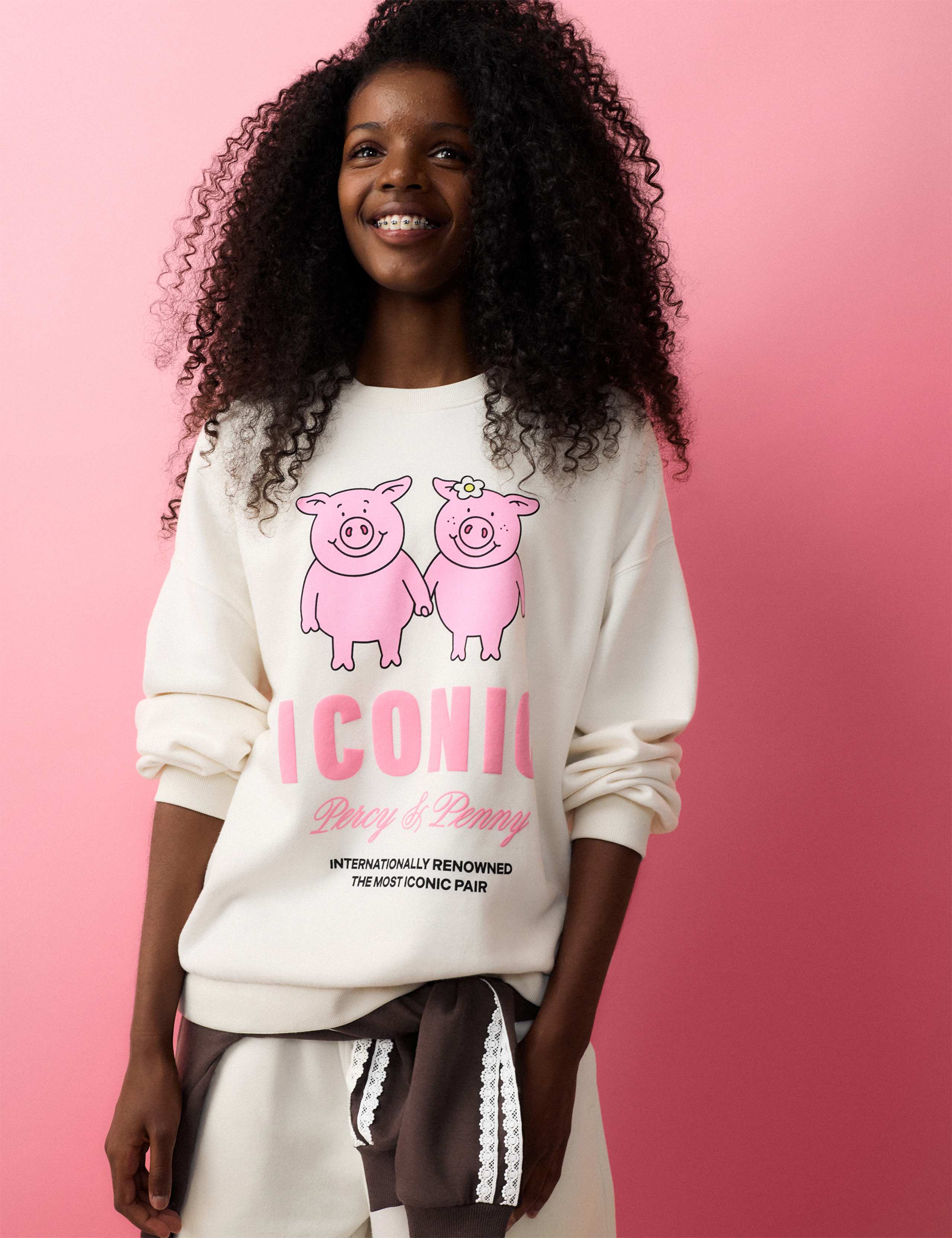 Cotton Rich Percy Pig™ Graphic Sweatshirt (6-16 Yrs)