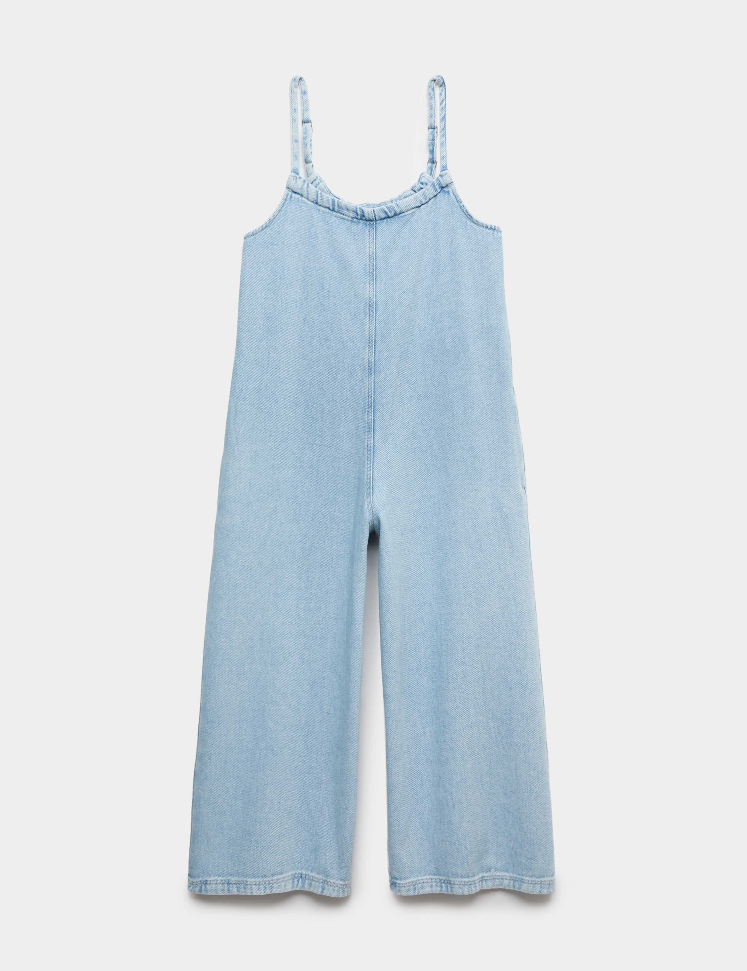 Denim Twill Wide Leg Jumpsuit (6-16 Yrs)