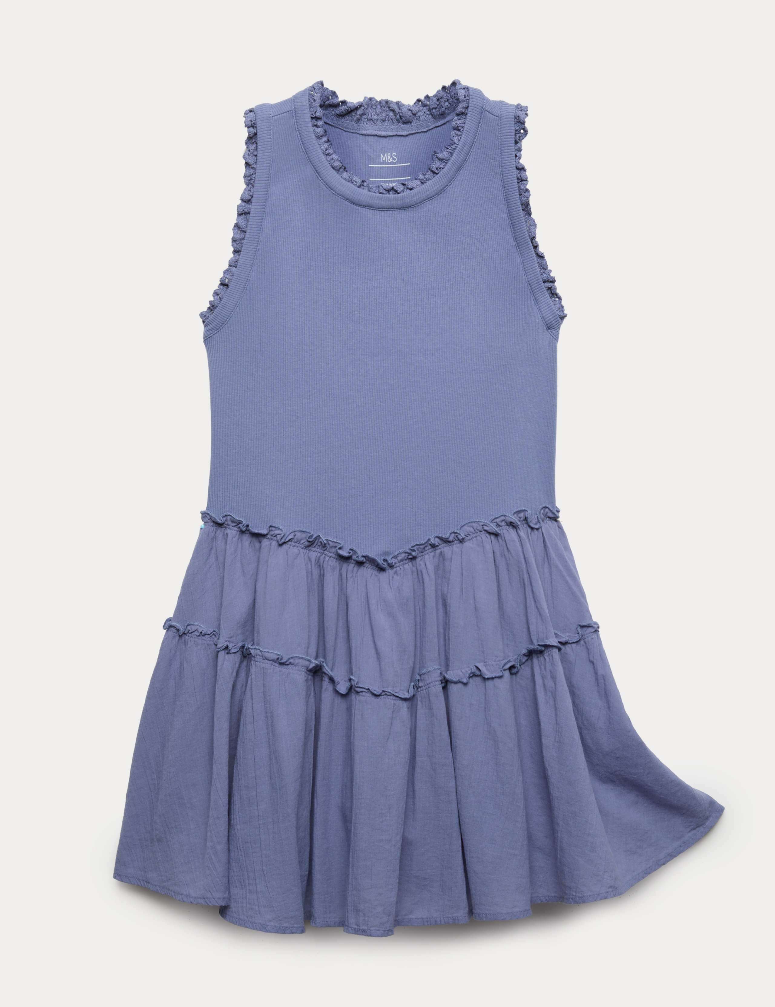 Cotton Rich Drop Waist Dress (6-16 Yrs)
