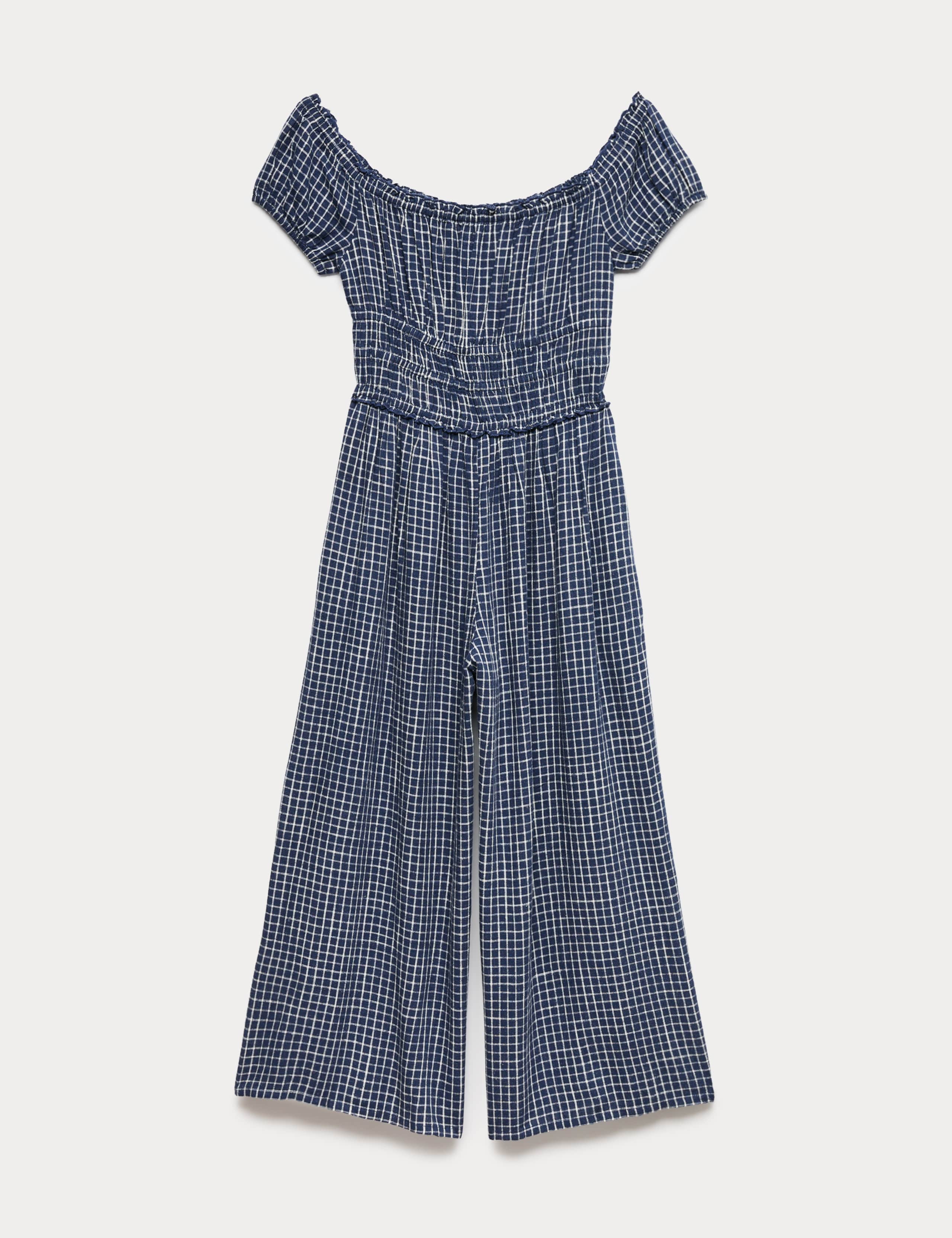 Checked Wide Leg Jumpsuit (6-16 Yrs)