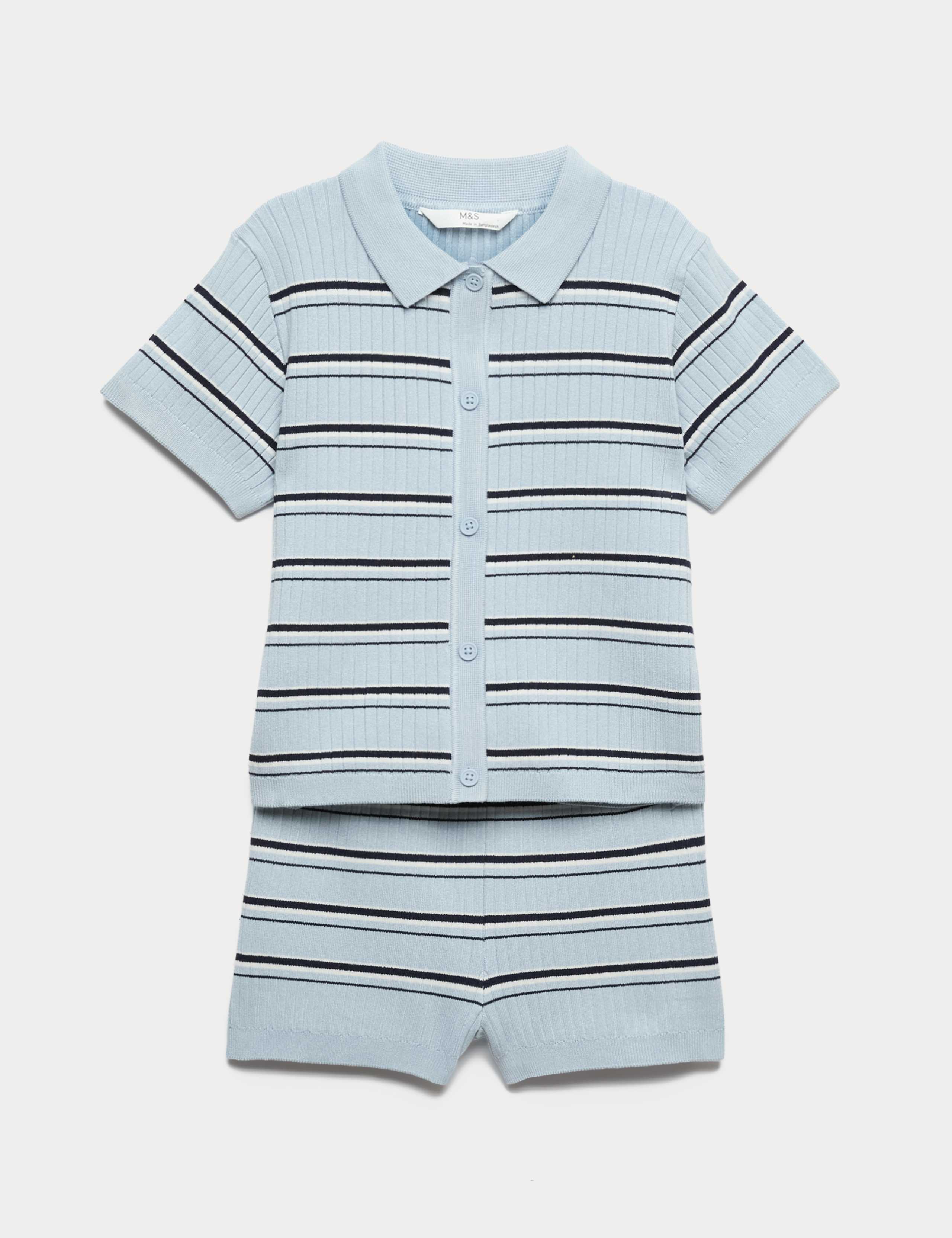 2 Piece Knitted Rugby Top & Shorts Outfit (2-16 Yrs)