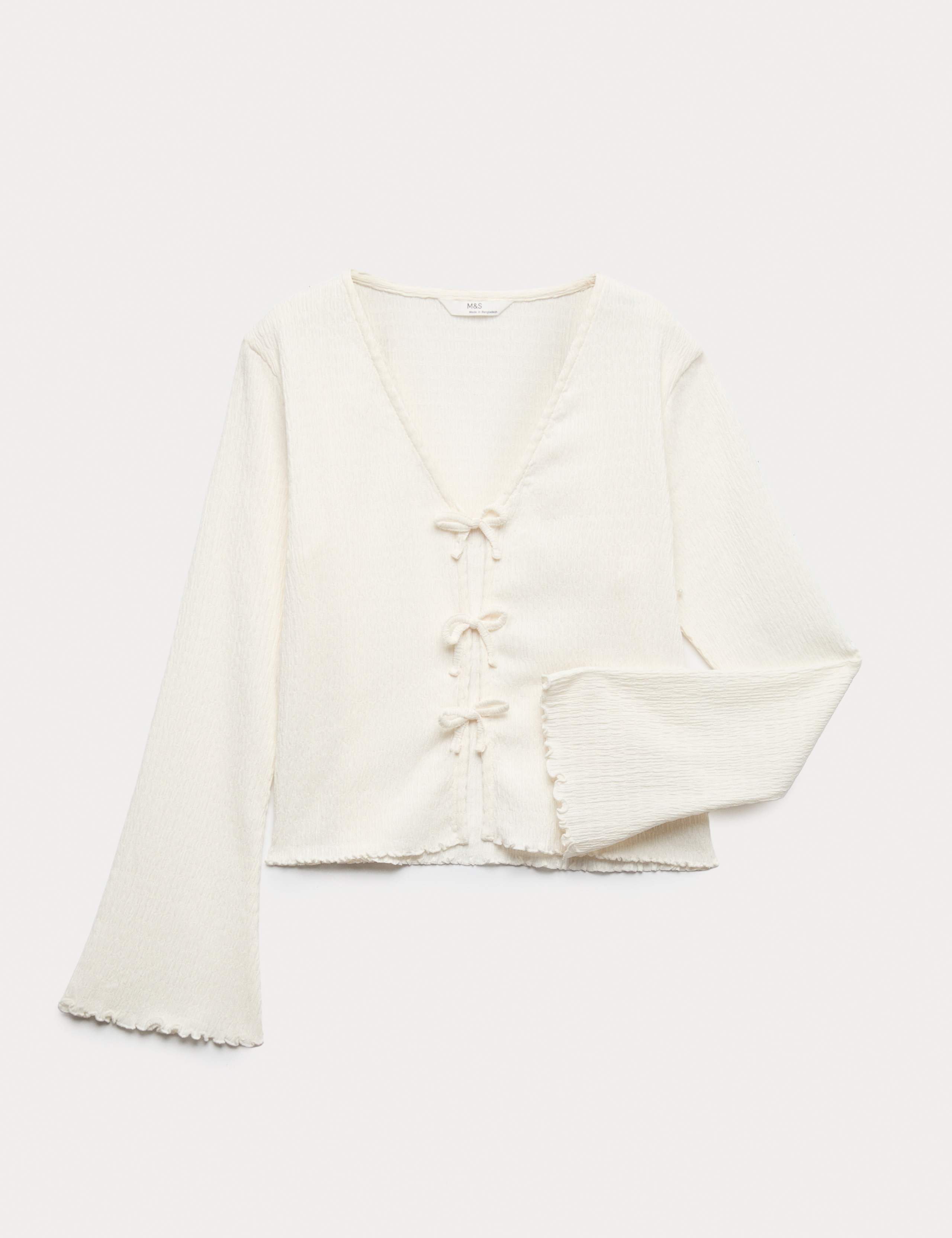 Jersey Tie Up Cardigan (2-16 Yrs)