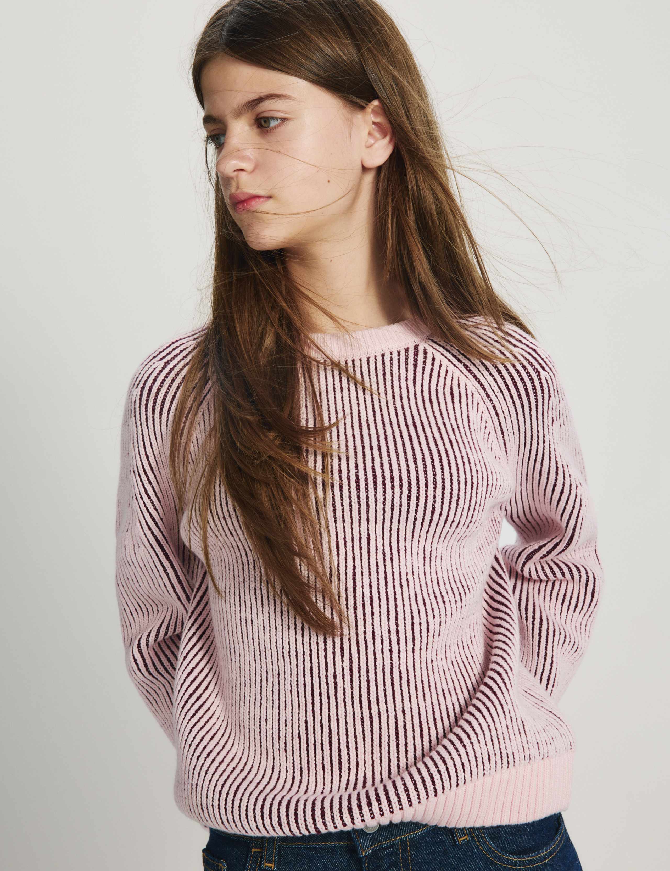 Cotton Rich Fisherman Ribbed Jumper (6-16 Yrs)
