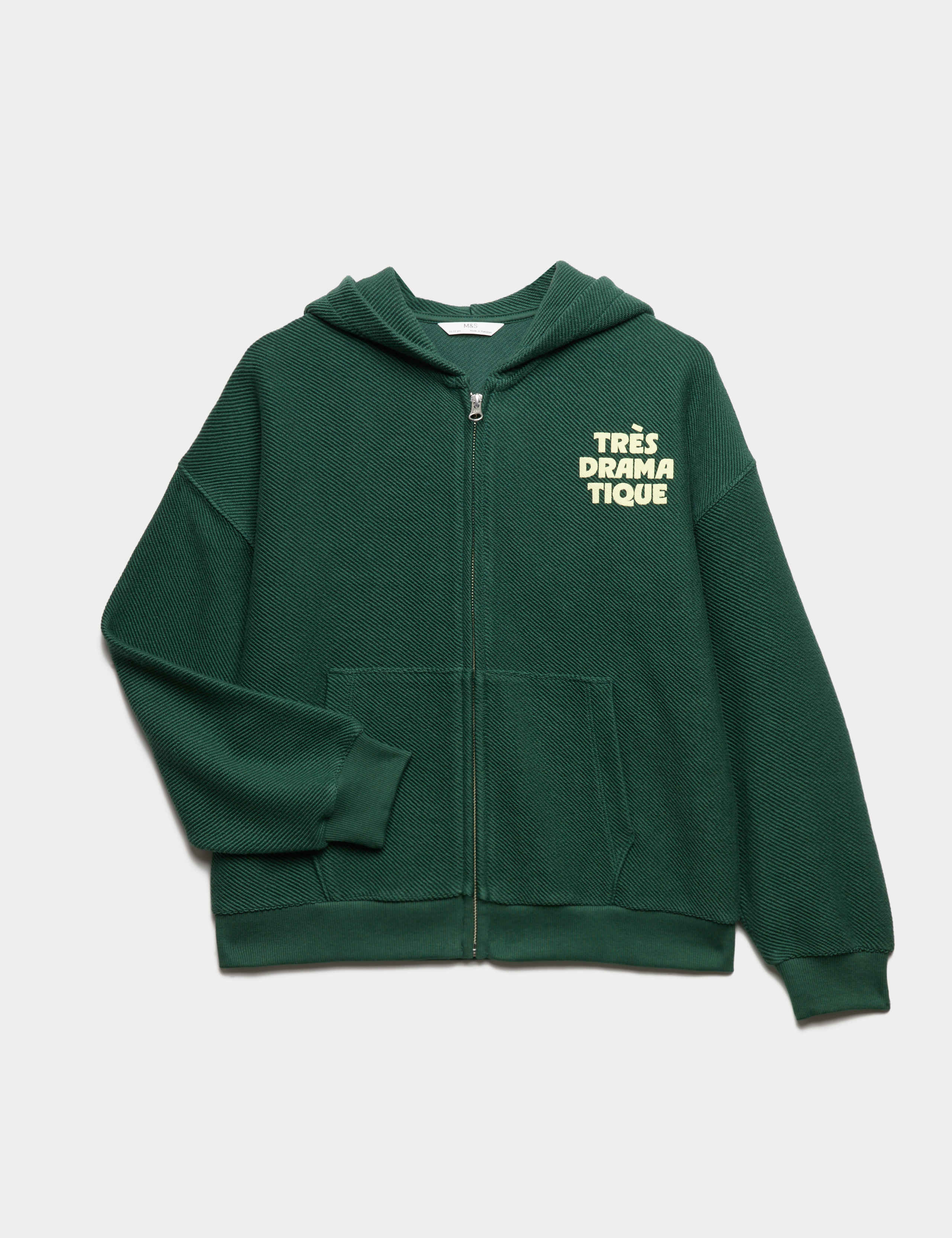 Cotton Rich Très Dramatique Slogan Hoodie (6-16 Yrs)