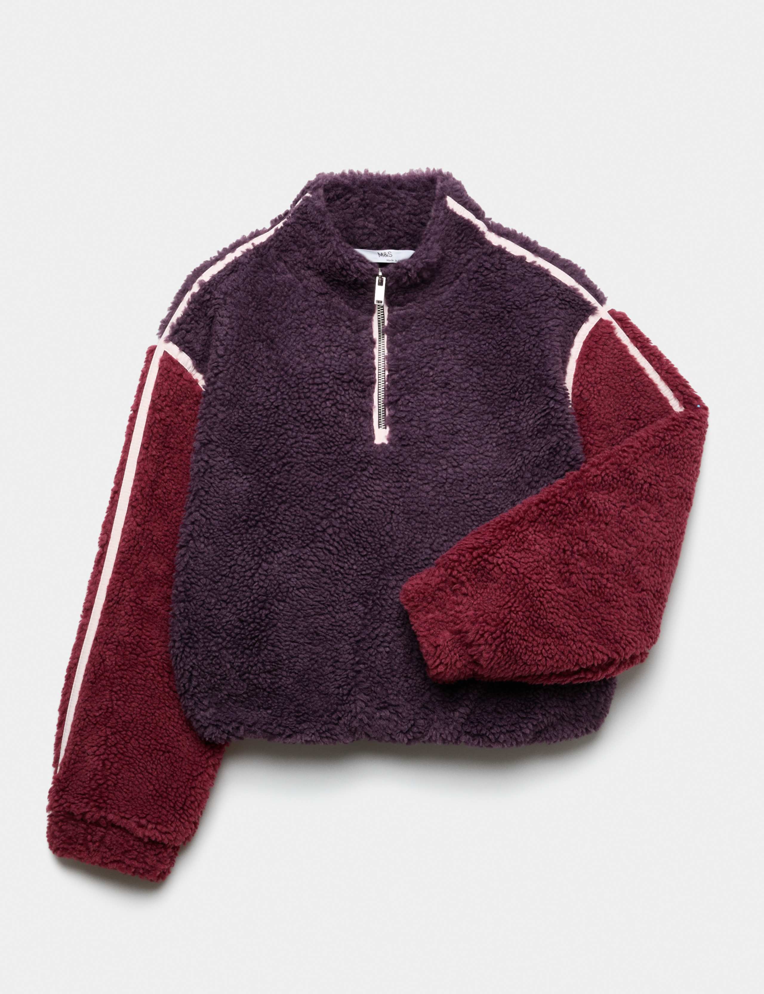 Quarter Zip Borg Fleece Sweatshirt (6-16 Yrs)
