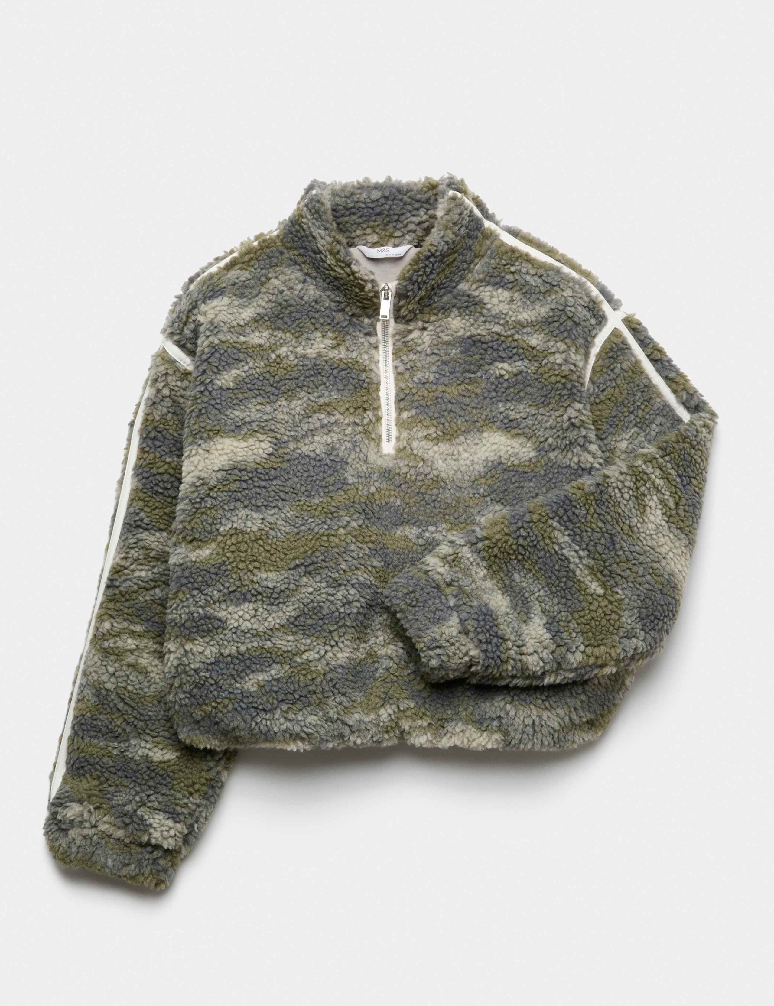 Quarter Zip Borg Fleece Sweatshirt (6-16 Yrs)