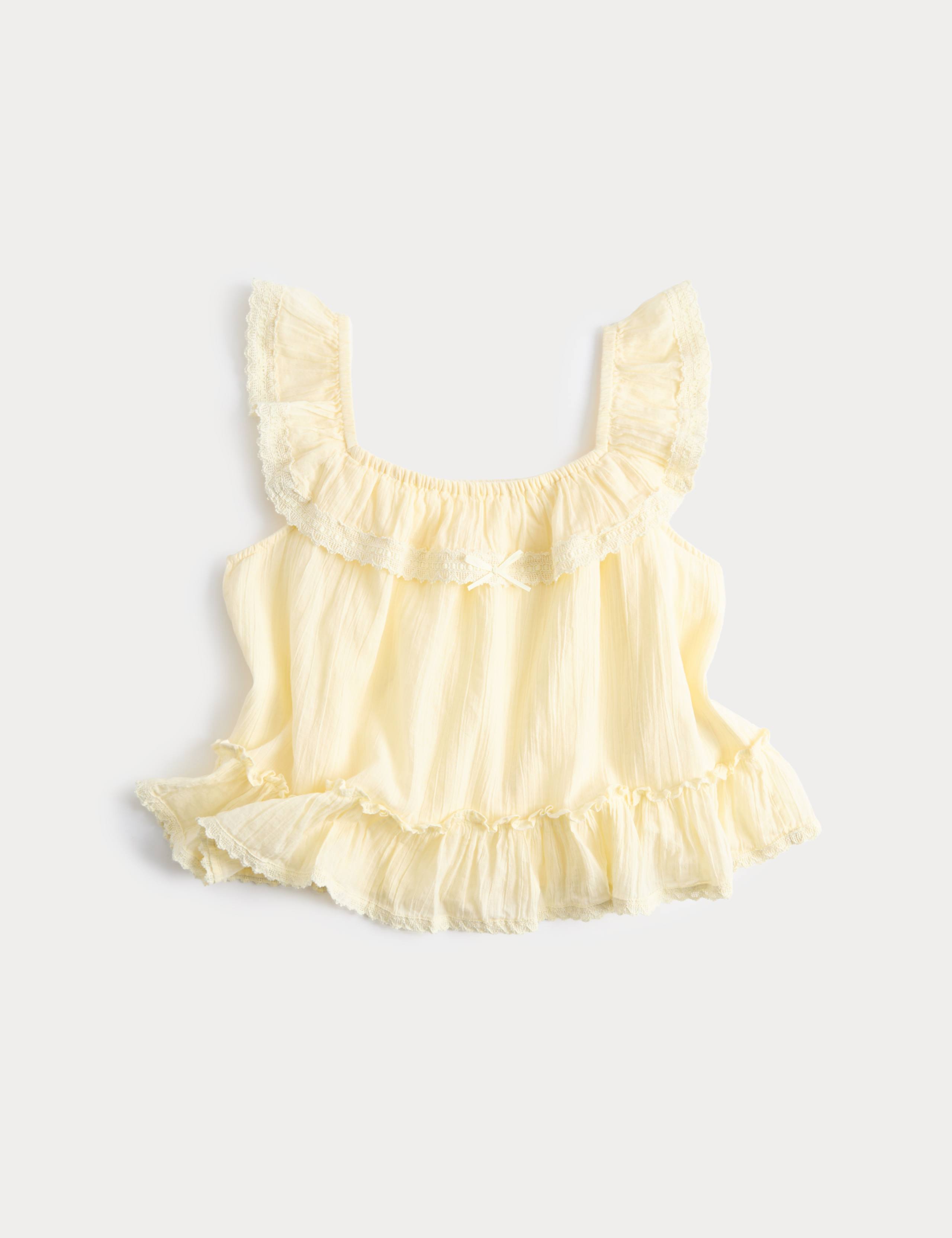 Pure Cotton Frill Top (6-16 Yrs)